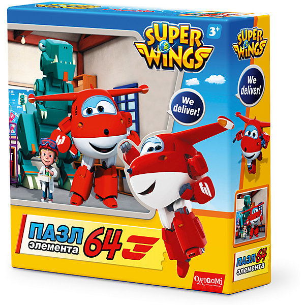 Пазл Полет в Данию, Super Wings, Origami Пазл Полет в Данию, Super Wings, OrigamiПазлы для малышей<br>Пазл Полет в Данию, Super Wings, Origami<br><br>Характеристики:<br><br>• Количество деталей: 64 шт.<br>• Размер упаковки: 15 * 4,5 * 15 см.<br>• Размер готовой картинки: 21 * 21 см.<br>• Состав: картон<br>• Вес: 100 г.<br>• Для детей в возрасте: от 3 лет<br>• Страна производитель: Россия<br><br>Лицензионный пазл с оригинальным дизайном соответствует высоким стандартам, которые подтверждены сертификатами качества. Пазл отлично собирается, некоторые части картинки повторяются по цвету, это сделает сборку немного сложнее и интереснее. Закончив сборку вы можете склеить кусочки превратив пазл в красивую картину, или можете разобрать его и снова собрать позже. <br><br>Пазл Полет в Данию, Super Wings, Origami можно купить в нашем интернет-магазине.<br><br>Ширина мм: 150<br>Глубина мм: 45<br>Высота мм: 150<br>Вес г: 100<br>Возраст от месяцев: 36<br>Возраст до месяцев: 72<br>Пол: Унисекс<br>Возраст: Детский<br>SKU: 5528435