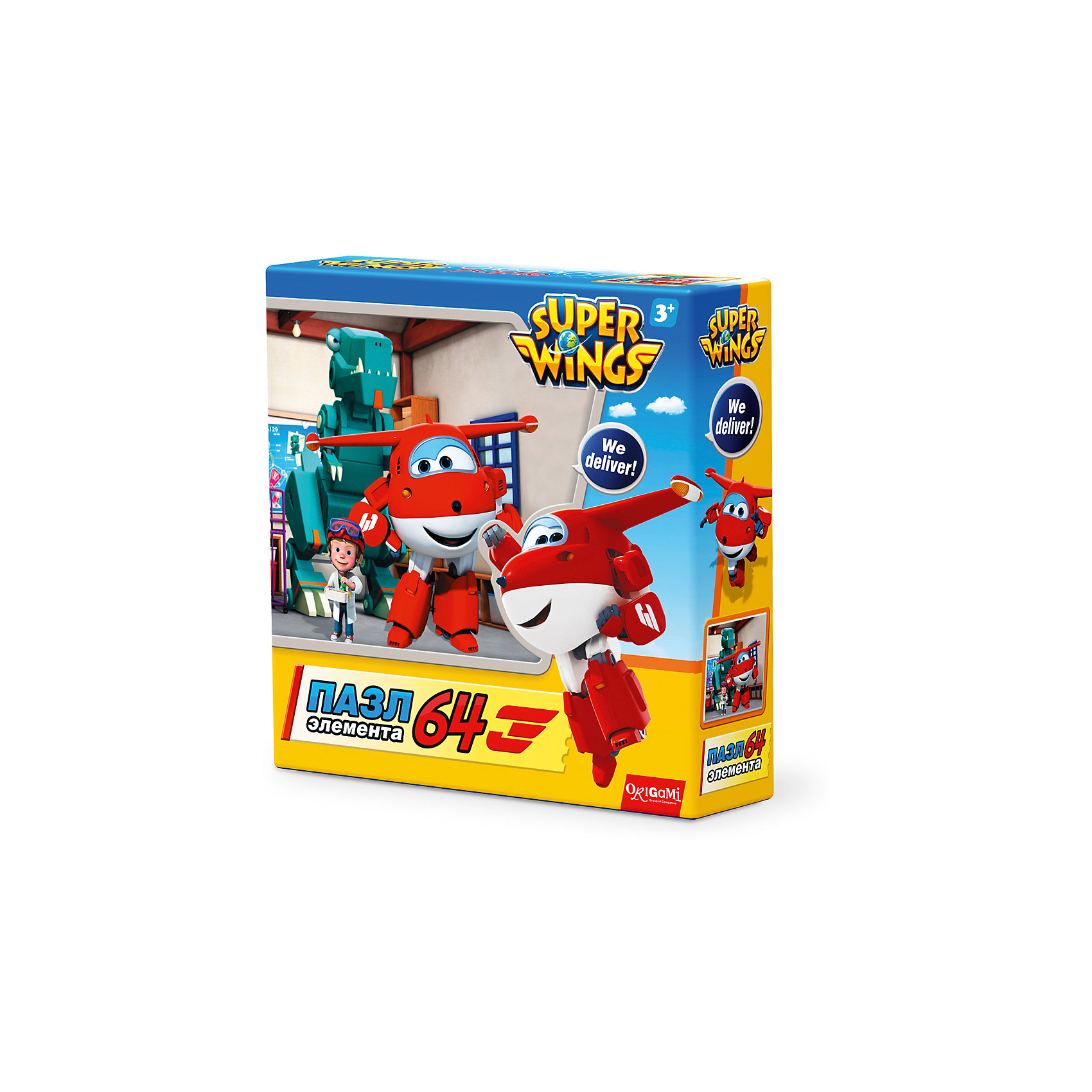 Пазл Полет в Данию, Super Wings, Origami Пазл Полет в Данию, Super Wings, OrigamiПазлы для малышей<br>Пазл Полет в Данию, Super Wings, Origami<br><br>Характеристики:<br><br>• Количество деталей: 64 шт.<br>• Размер упаковки: 15 * 4,5 * 15 см.<br>• Размер готовой картинки: 21 * 21 см.<br>• Состав: картон<br>• Вес: 100 г.<br>• Для детей в возрасте: от 3 лет<br>• Страна производитель: Россия<br><br>Лицензионный пазл с оригинальным дизайном соответствует высоким стандартам, которые подтверждены сертификатами качества. Пазл отлично собирается, некоторые части картинки повторяются по цвету, это сделает сборку немного сложнее и интереснее. Закончив сборку вы можете склеить кусочки превратив пазл в красивую картину, или можете разобрать его и снова собрать позже. <br><br>Пазл Полет в Данию, Super Wings, Origami можно купить в нашем интернет-магазине.<br><br>Ширина мм: 150<br>Глубина мм: 45<br>Высота мм: 150<br>Вес г: 100<br>Возраст от месяцев: 36<br>Возраст до месяцев: 72<br>Пол: Унисекс<br>Возраст: Детский<br>SKU: 5528435