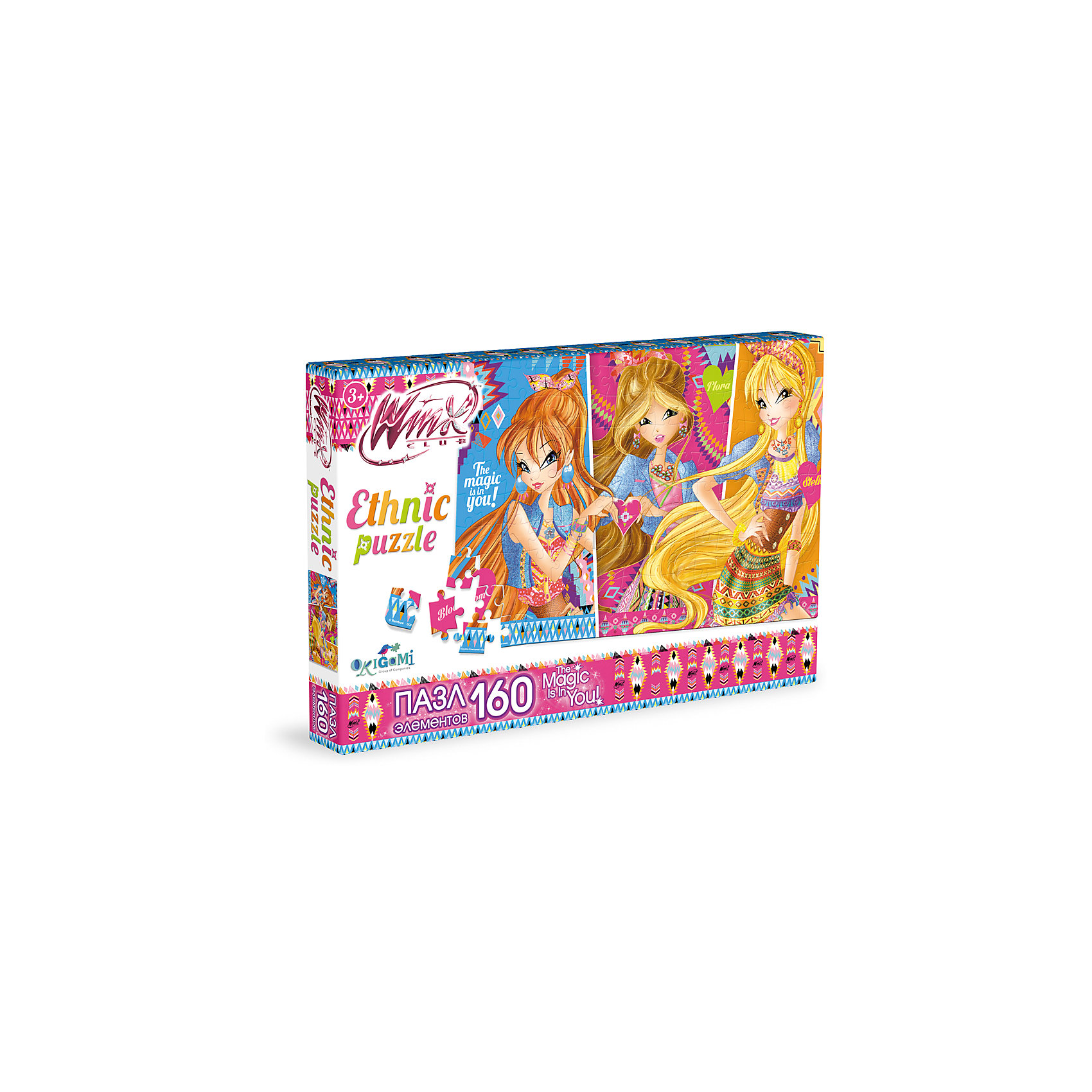 Пазл Волшебные мотивы, Winx Club, Origami Пазл Волшебные мотивы, Winx Club, OrigamiПазлы для малышей<br>Пазл 160 элементов. Комплектность: пазл (220х330). Рекомендованный возраст 3+.<br><br>Ширина мм: 265<br>Глубина мм: 35<br>Высота мм: 175<br>Вес г: 120<br>Возраст от месяцев: 36<br>Возраст до месяцев: 72<br>Пол: Унисекс<br>Возраст: Детский<br>SKU: 5528438