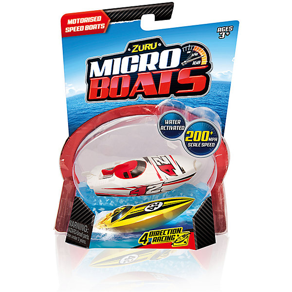 Роболодка, бело-красная, MICROBOATS, Zuru Роболодка, бело-красная, MICROBOATS, ZuruРоборыбки<br>Характеристики товара:<br><br>• возраст от 3 лет<br>• материал: пластик<br>• длина лодки 10 см<br>• тип батареек: 2 х AG13 / LR44 (миниатюрные)<br>• наличие батареек: входят в комплект<br>• размер упаковки 20х15х7,3 см<br>• вес упаковки 80 г.<br>• упаковка: блистер на картоне<br>• страна бренда: Новая Зеландия<br>• страна производитель: Китай<br><br>Роболодка Microboats Zuru бело-красная разнообразит купание малыша в ванной. При спуске лодки на воду срабатывает сенсорный датчик, и лодочка начинает плыть. Лодка умеет плавать в 4 разных направлениях, а при столкновении с препятствием начинает плыть назад. Малыш может брать лодку в собой не только в ванную, но и запускать ее в бассейне или водоеме, чтобы весело провести время. <br><br>Игрушка изготовлена из качественного безопасного пластика с использованием нетоксичных красителей. Работает от 2 батареек LR44 (в комплекте).<br><br>Роболодку Microboats Zuru можно приобрести в нашем интернет-магазине.<br><br>Ширина мм: 73<br>Глубина мм: 150<br>Высота мм: 200<br>Вес г: 80<br>Возраст от месяцев: 36<br>Возраст до месяцев: 2147483647<br>Пол: Унисекс<br>Возраст: Детский<br>SKU: 5528471