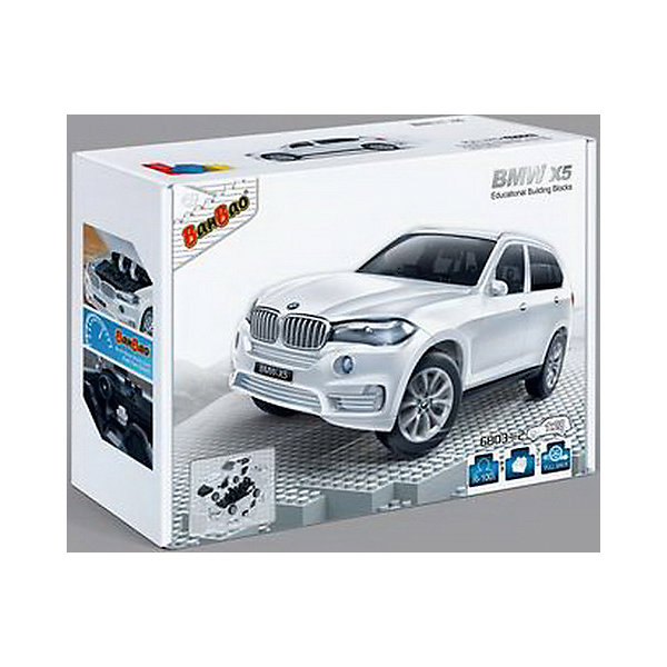 Конструктор Машина BMW X5, белый цвет, 1:28, BanBao Конструктор Машина BMW X5, белый цвет, 1:28, BanBaoПластмассовые конструкторы<br>Конструктор Машина BMW X5 (белый цвет), масштаб 1:28, 26.5х18.5х8см<br><br>Ширина мм: 265<br>Глубина мм: 185<br>Высота мм: 80<br>Вес г: 500<br>Возраст от месяцев: 60<br>Возраст до месяцев: 1188<br>Пол: Мужской<br>Возраст: Детский<br>SKU: 5528491