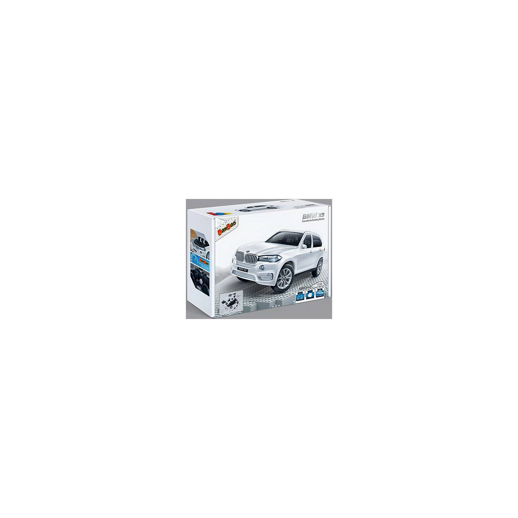 Конструктор Машина BMW X5, белый цвет, 1:28, BanBao Конструктор Машина BMW X5, белый цвет, 1:28, BanBaoПластмассовые конструкторы<br>Конструктор Машина BMW X5 (белый цвет), масштаб 1:28, 26.5х18.5х8см<br><br>Ширина мм: 265<br>Глубина мм: 185<br>Высота мм: 80<br>Вес г: 500<br>Возраст от месяцев: 60<br>Возраст до месяцев: 1188<br>Пол: Мужской<br>Возраст: Детский<br>SKU: 5528491