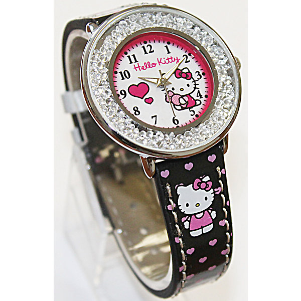 Часы наручные аналоговые, Hello Kitty Часы наручные аналоговые, Hello KittyАксессуары<br>Эксклюзивные наручные аналоговые часы торговой марки Hello Kitty выполнены по индивидуальному дизайну ООО «Детское Время» и лицензии компании Sanrio. Обилие деталей - декоративных элементов (страз, мерцающих ремешков), надписей, уникальных изображений - делают изделие тщательно продуманным творением мастеров. Часы имеют высококачественный японский кварцевый механизм и отличаются надежностью и точностью хода. Часы водоустойчивы и обладают достаточной герметичностью, чтобы спокойно перенести случайный и незначительный контакт с жидкостями (дождь, брызги), но они не предназначены для плавания или погружения в воду. Циферблат защищен от повреждений прочным минеральным стеклом. Корпус часов выполнен из стали, задняя крышка из нержавеющей стали. Материал браслета: искусственная кожа. Единица товара упаковывается в стильную подарочную коробочку. Неповторимый стиль с изобилием насыщенных и в тоже время нежных гамм; надежность и прочность изделия позволяют говорить о нем только в превосходной степени!Размеры изделия: 1,5х0,1х21 (ДШВ), диаметр циф-та - 3,5 см.<br><br>Ширина мм: 55<br>Глубина мм: 10<br>Высота мм: 250<br>Вес г: 32<br>Возраст от месяцев: 36<br>Возраст до месяцев: 72<br>Пол: Женский<br>Возраст: Детский<br>SKU: 5529321