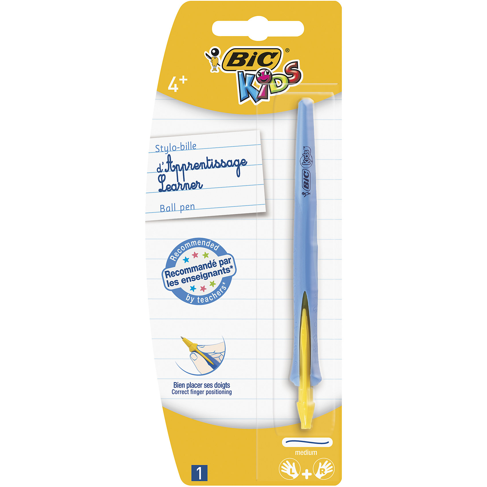 Ручка шариковая для детей Bic Kids Click, цвет: синий Ручка шариковая для детей Bic Kids Click, цвет: синийПисьменные принадлежности<br>Шариковая ручка BIC KIDS CLIC без сменного стержня для тех, кто только начинает учиться писать. Специальный край поможет правильно держать ручку. Подходит левшам и правшам. Рекомендовано детям от 4 лет. Чернила технологии Easy Glide для более мягкого письма. Средняя линия письма: 0,4 мм. В упакрвке 1 ручка<br><br>Ширина мм: 17<br>Глубина мм: 80<br>Высота мм: 197<br>Вес г: 17<br>Возраст от месяцев: 48<br>Возраст до месяцев: 120<br>Пол: Унисекс<br>Возраст: Детский<br>SKU: 5530022