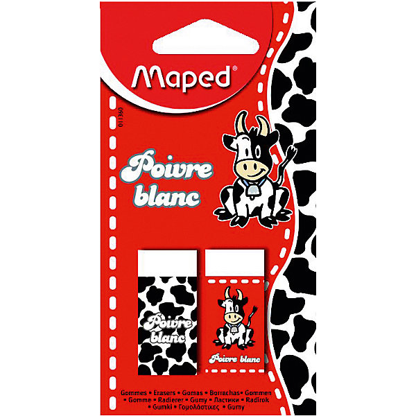 Ластик POIVRE BLANC mini, в футляре, 2шт., MAPED Ластик POIVRE BLANC mini, в футляре, 2шт., MAPEDЧертежные принадлежности<br>Ластик POIVRE BLANC mini, в футляре, 2шт., MAPED (МАПЕД).<br><br>Характеристики:<br><br>• Для детей в возрасте: от 3 лет<br>• В наборе: 2 ластика<br>• Цвет: белый<br>• Упаковка: блистер<br>• Размер упаковки: 124х64х15 мм.<br><br>Белый ластик в картонном футляре обеспечивает лёгкое и чистое стирание без повреждения поверхности бумаги и без образования бумажной пыли. Мини-формат ластика делает его подходящим для любого пенала. Мягкая структура обеспечивает комфортное стирание. Яркий и веселый дизайн обязательно понравиться малышам! Ластик можно использовать для дизайнерских работ.<br><br>Ластик POIVRE BLANC mini, в футляре, 2шт., MAPED (МАПЕД) можно купить в нашем интернет-магазине.<br><br>Ширина мм: 125<br>Глубина мм: 65<br>Высота мм: 17<br>Вес г: 35<br>Возраст от месяцев: 36<br>Возраст до месяцев: 2147483647<br>Пол: Унисекс<br>Возраст: Детский<br>SKU: 5530031