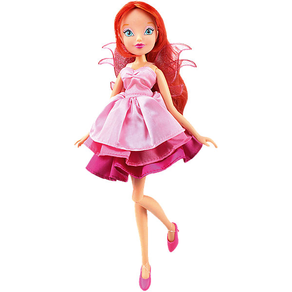 Кукла Блум Волшебное платье, Winx Club Кукла Блум Волшебное платье, Winx ClubИгрушки<br>Характеристики товара:<br><br>• возраст: от 3 лет;<br>• материал: пластик, текстиль;<br>• в комплекте: кукла, платье, 2 заколки;<br>• высота куклы: 27 см;<br>• размер упаковки: 35,5х21х6 см;<br>• вес упаковки: 304 гр.;<br>• страна производитель: Китай.<br><br>Кукла Блум «Волшебное платье» Winx Club создана по мотивам известного мультсериала «Клуб Винкс: Школа волшебниц» про очаровательных фей-волшебниц. Блум — главная героиня мультфильма, основательница Клуба Винкс. Блум любит смотреть комедии, читать книги о магии и общаться с друзьями.<br><br>У феи голубые выразительные глаза и мягкие огненно-рыжие волосы. Аксессуары для волос помогут девочке придумать для Блум оригинальный и яркий образ. Одета кукла в розовое платье с пышной юбкой, дополненное крылышками на спине. Платье одним движением превращается в длинное элегантное вечернее платье. У куклы несколько точек артикуляции. Руки сгибаются в локтях и плечах, ноги в бедрах и коленях. <br><br>Куклу Блум «Волшебное платье» Winx Club можно приобрести в нашем интернет-магазине.<br><br>Ширина мм: 60<br>Глубина мм: 355<br>Высота мм: 210<br>Вес г: 304<br>Возраст от месяцев: 36<br>Возраст до месяцев: 2147483647<br>Пол: Женский<br>Возраст: Детский<br>SKU: 5532625