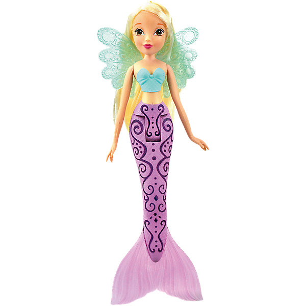 Кукла Стелла Русалочка-2, Winx Club Кукла Стелла Русалочка-2, Winx ClubИгрушки<br>Характеристики товара:<br><br>• возраст: от 3 лет;<br>• материал: пластик, текстиль;<br>• в комплекте: кукла, крылья, расческа;<br>• высота куклы: 28 см;<br>• размер упаковки: 35х15х6 см;<br>• вес упаковки: 240 гр.;<br>• страна производитель: Китай.<br><br>Кукла Стелла «Русалочка-2» Winx Club создана по мотивам известного мультсериала «Клуб Винкс: Школа волшебниц» про очаровательных фей-волшебниц. Стелла — лучшая подруга главной героини Блум, с которой она любит смотреть комедии, устраивать вечеринки и ходить по магазинам. <br><br>У феи карие выразительные глаза и светлые волосы. Она предстает в образе русалочки с фиолетовым хвостом, украшенным узорами. Хвост феи волшебный, так как при прикосновении с водой он меняет свой цвет. Руки и хвост куклы подвижны.<br><br>Куклу Стеллу «Русалочка-2» Winx Club можно приобрести в нашем интернет-магазине.<br><br>Ширина мм: 60<br>Глубина мм: 350<br>Высота мм: 150<br>Вес г: 240<br>Возраст от месяцев: 36<br>Возраст до месяцев: 2147483647<br>Пол: Женский<br>Возраст: Детский<br>SKU: 5532639