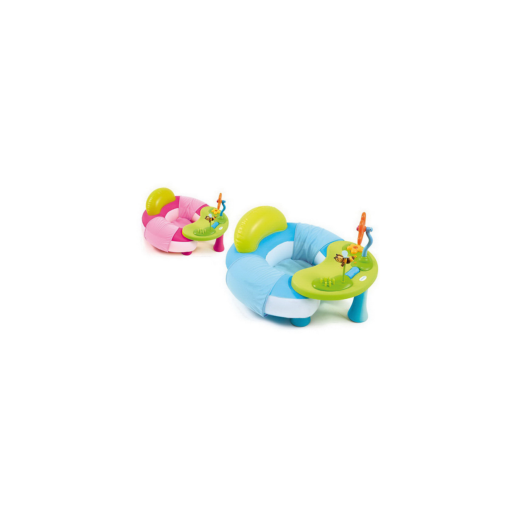 Надувной игровой центр, Smoby Надувной игровой центр, SmobyРазвивающие коврики<br>Характеристики товара:<br><br>• возраст с 6 месяцев<br>• материал: пластик<br>• в комплекте: столик, игрушки, надувное кресло<br>• размер центра 66х70х46 см<br>• размер упаковки 44х44х10 см<br>• вес упаковки 1,8 кг<br>• страна бренда: Франция<br>• страна производитель: Китай<br>• товар представлен в ассортименте<br><br>Надувной игровой центр Smoby состоит из удобного мягкого сидения, подушечки и столика с игрушками. На столике расположены развивающие игрушки: пчелка, погремушка, крутящийся цветок и цветок-пищалка. Игрушки способствуют развитию у малышей мелкой моторики рук, тактильных ощущений, зрительного восприятия. <br><br>В сидении малыш окружен бортиками, которые не дадут ему выпасть. Стол с игрушками можно использовать отдельно для игр, занятий, рисования. Центр изготовлен из качественных материалов. Чехол снимается и стирается в стиральной машине.<br><br>Надувной игровой центр Smoby можно приобрести в нашем интернет-магазине.<br><br>Ширина мм: 440<br>Глубина мм: 100<br>Высота мм: 440<br>Вес г: 130<br>Возраст от месяцев: 6<br>Возраст до месяцев: 2147483647<br>Пол: Унисекс<br>Возраст: Детский<br>SKU: 5544427