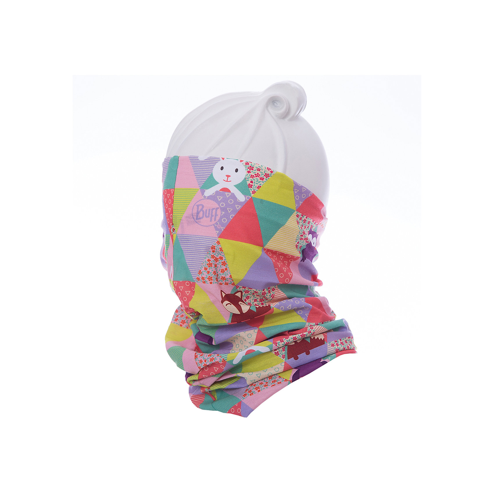 Бандана BUFF Бандана BUFFГоловные уборы<br>Бандана BUFF <br>Многофункциональный и легкий детский BUFF. Дышащий материал Coolmax Extreme превосходно охлаждает в жаркую погоду и блокирует 95% вредных ультрафиолетовых лучей. <br><br>Особенности:<br><br>- бесшовная технология<br>- Coolmax Extreme - дышащий материал для активного образа жизни и профессионального спорта <br>- 95% УФ-защита<br>- воздухопроницаемость и контроль влажности<br>- Polygiene® препятствует размножению бактерий и предотвращает появление запахов<br>- 100% полиэстер<br>Состав:<br>Полиэстер 100%<br><br>Ширина мм: 89<br>Глубина мм: 117<br>Высота мм: 44<br>Вес г: 155<br>Цвет: розовый<br>Возраст от месяцев: 84<br>Возраст до месяцев: 1188<br>Пол: Унисекс<br>Возраст: Детский<br>Размер: one size<br>SKU: 5568789