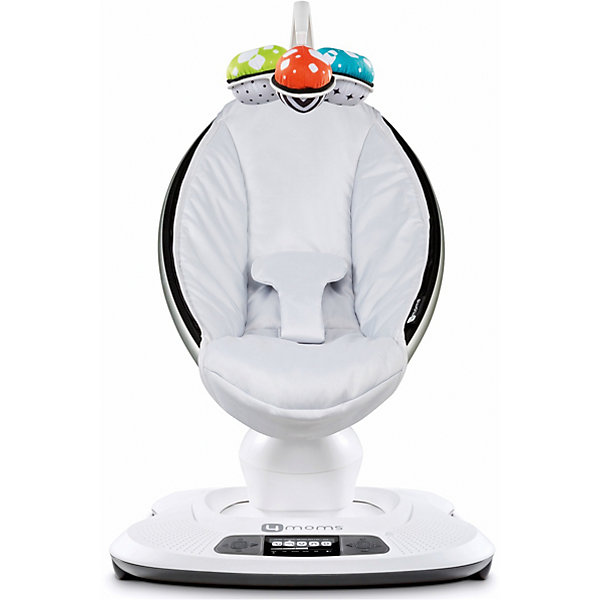 Кресло-качалка Мамару3, 4moms, серебряный Кресло-качалка Мамару3, 4moms, серебряныйДетские качели для дома<br>Характеристики товара:<br><br>• возраст с рождения;<br>• материал: пластик, металл, текстиль;<br>• максимальная нагрузка 11,5 кг;<br>• 3 положения наклона спинки;<br>• 5 режимов движения: «Автомобиль», «Кенгуру», «Качели», «Танец», «Волна»;<br>• 5 музыкальных композиций;<br>• размер кресла 84х49,5х65 см;<br>• вес кресла 6,5 кг;<br>• размер упаковки 56х67х24 см;<br>• вес упаковки 6,5 кг;<br>• страна производитель: США<br><br>Кресло-качалка 4moms MamaRoo 3.0 серебряное поможет молодой маме убаюкать малыша. В памяти предусмотрено 5 различных режимов укачивания, а также 5 музыкальных композиций. Управлять режимами и звуками можно как при помощи монитора, так и дистанционно с телефона или планшета, установив на него специальное приложение. <br><br>На кресло крепится вращающаяся дуга с подвесными игрушками, которая способствует развитию у ребенка хватательного рефлекса, мелкой моторики рук, тактильных ощущений. Внутренний вкладыш выполнен из мягкой ткани, обеспечивающей комфорт и уют. Широкое основание придает креслу хорошей устойчивости и не позволяет ему случайно опрокидываться. <br><br>Кресло-качалка 4moms MamaRoo 3.0 серебряное можно приобрести в нашем интернет-магазине.<br><br>Ширина мм: 560<br>Глубина мм: 240<br>Высота мм: 670<br>Вес г: 6500<br>Возраст от месяцев: 0<br>Возраст до месяцев: 36<br>Пол: Унисекс<br>Возраст: Детский<br>SKU: 5572065