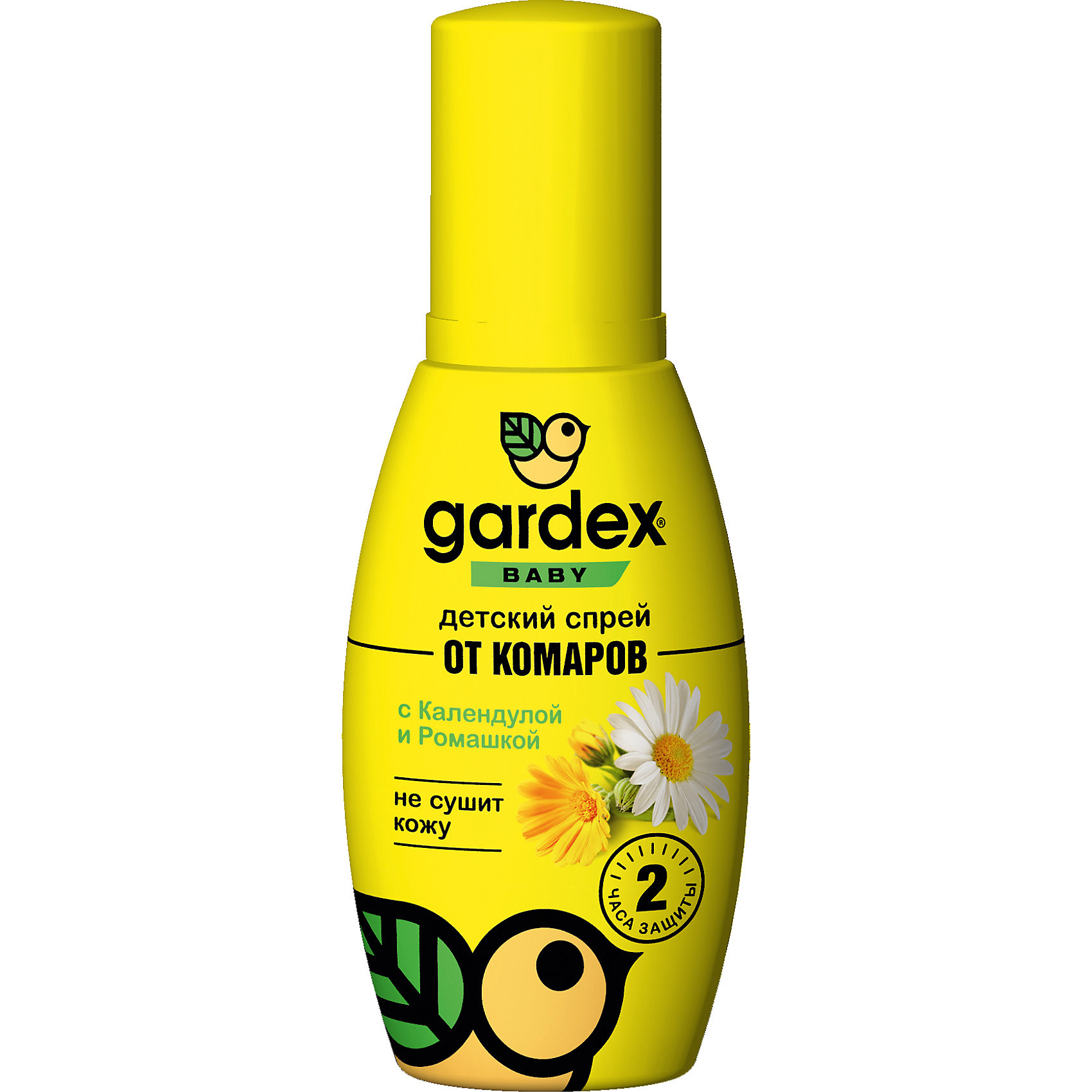 Спрей от комаров, с 2-х лет, 100 мл., Gardex Baby Спрей от комаров, с 2-х лет, 100 мл., Gardex BabyСредства защиты от солнца и насекомых<br>Характеристики:<br><br>• Состав: N,N-диэтилтолуамид, пропиленгликоль, силикон, аллантоин, вода, экстракт ромашки и календулы<br>• Форма средства: спрей<br>• Продолжительность действия: до 3-х часов<br>• Упаковка: флакон<br>• Объем: 100 мл<br>• Оснащен пульверизатором<br>• Не оставляет пятен на одежде<br>• Вес: 132 г<br>• Размеры (Д*Ш*В): 5,5*4*14,5 см<br>• Срок годности: 3 года<br><br>Спрей от комаров, с 2-х лет, 100 мл., Gardex Baby предназначен для защиты от укусов насемомых для детей с 2-х лет. В состав репеллента входят инновационные действующие средства и отдушки лекарственных трав. <br><br>Спрей предназначен для нанесения на открытые участки кожи, при попадании на одежду не оставляет следов. Имеет увеличенную длительность защитного воздействия – до 3-х часов. <br><br>Средство выполнено в удобном флаконе с пульверизатором, за счет чего оно экономно расходуется. Имеет компактный размер и не занимает много места в сумке или детском рюкзаке.<br><br>Спрей от комаров, с 2-х лет, 100 мл., Gardex Baby можно купить в нашем интернет-магазине.<br><br>Ширина мм: 55<br>Глубина мм: 40<br>Высота мм: 145<br>Вес г: 132<br>Возраст от месяцев: 24<br>Возраст до месяцев: 2147483647<br>Пол: Унисекс<br>Возраст: Детский<br>SKU: 5575717