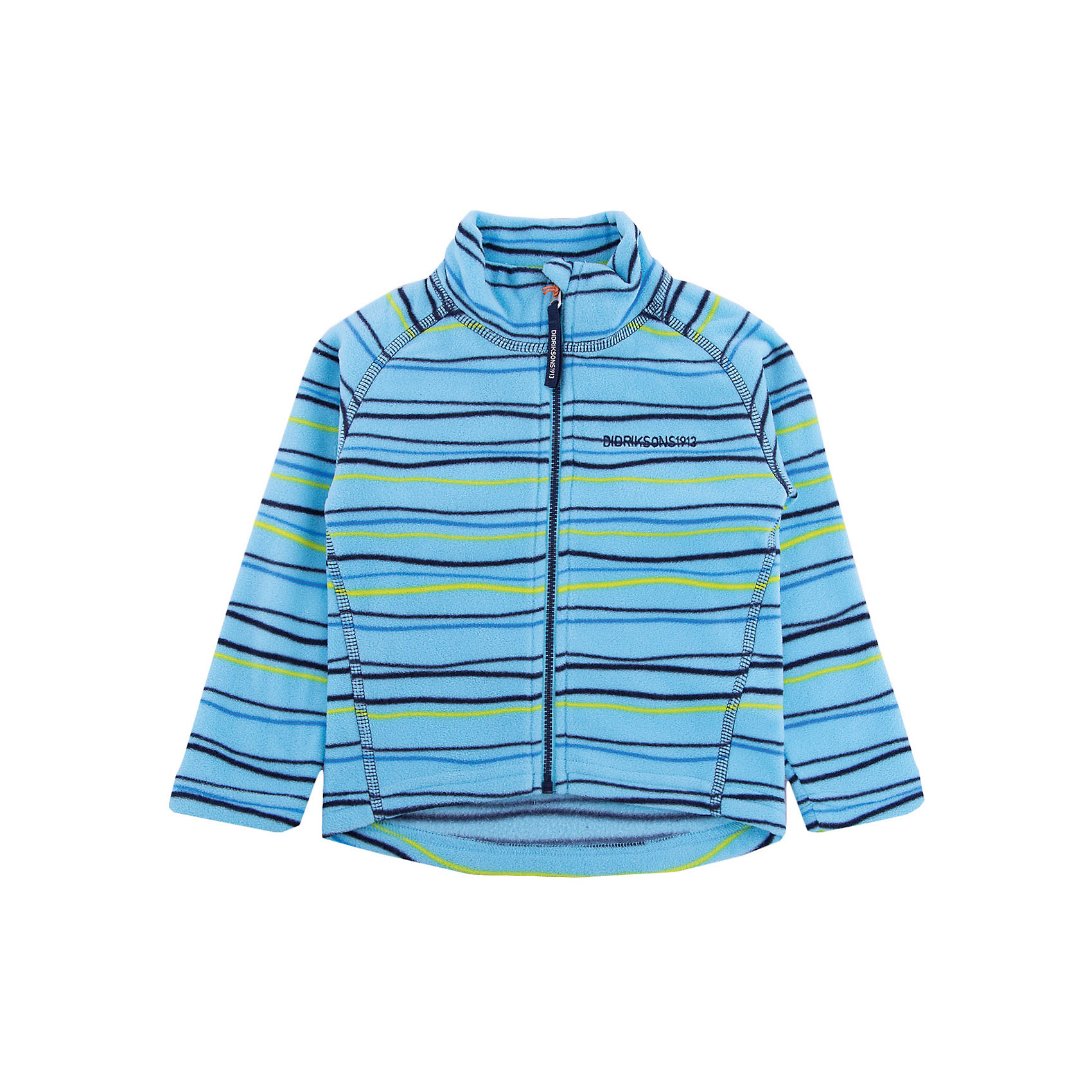 Толстовка MONTE KIDS PRINT для мальчика DIDRIKSONS Толстовка MONTE KIDS PRINT для мальчика DIDRIKSONSТолстовки<br>Толстовка из тонкого флиса. Мягкий и комфортный флис обладает хорошими теплоизоляционными свойствами, которые сохраняются даже во влажном состоянии. Этот материал прост в уходе (допускается стирка в машине). Весной и летом эта модель будет работать как самостоятельная верхняя одежда, а в ненастную погоду ее можно использовать как утепляющий слой под водонепроницаемую верхнюю одежду.<br>Состав:<br>100% полиэстер<br><br>Ширина мм: 356<br>Глубина мм: 10<br>Высота мм: 245<br>Вес г: 519<br>Цвет: голубой<br>Возраст от месяцев: 72<br>Возраст до месяцев: 84<br>Пол: Мужской<br>Возраст: Детский<br>Размер: 120,110,100,90,80,130,140<br>SKU: 5576846