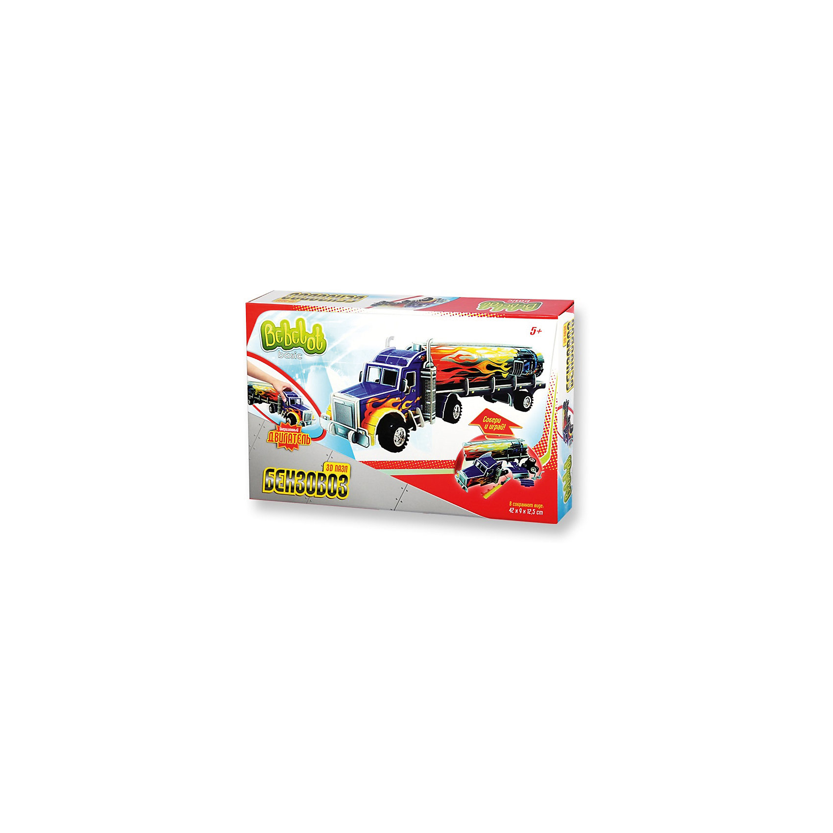 3D пазл Basic Бензовоз большой, Bebelot 3D пазл Basic Бензовоз большой, Bebelot3D пазлы<br>Характеристики товара:<br><br>• возраст от 3 лет;<br>• материал: пластик, картон, металл;<br>• в наборе: 4 листа пенокартона, 6 колес, 3 оси, двигатель, инструкция;<br>• размер машины 42х12,5х9 см;<br>• размер упаковки 33х22х5 см;<br>• вес упаковки 335 гр.;<br>• страна производитель: Китай.<br><br>3D пазл Basic «Бензовоз большой» Bebelot позволит создать объемную модель бензовоза. Машина работает от инерционного двигателя и ездит по поверхности. Сборка пазла развивает у детей мышление, усидчивость, внимательность.<br><br>3D пазл Basic «Бензовоз большой» Bebelot можно приобрести в нашем интернет-магазине.<br><br>Ширина мм: 330<br>Глубина мм: 220<br>Высота мм: 50<br>Вес г: 335<br>Возраст от месяцев: 36<br>Возраст до месяцев: 72<br>Пол: Мужской<br>Возраст: Детский<br>SKU: 5581217