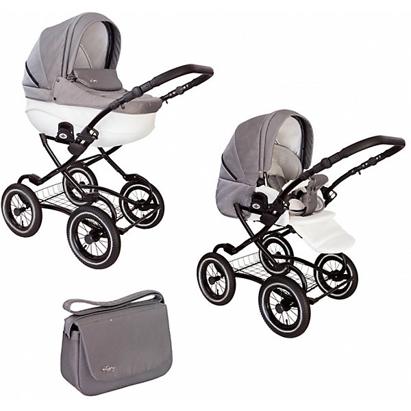 Коляска 2 в 1 Tutis Classic New кожа, белый/серебро хамелеон Коляска 2 в 1 Tutis Classic New кожа, белый/серебро хамелеонКоляски 2 в 1<br>Характеристики коляски 2 в 1 Tutis Classic New<br><br>Люлька:<br><br>• хлопковая обивка люльки;<br>• подголовник;<br>• функция качания, когда люлька стоит на полу;<br>• вентиляционные отверстия на дне люльки;<br>• размер люльки: 87x39x22 см;<br>• вес люльки: 4,5 кг;<br>• вес коляски с люлькой: 15,3 кг.<br><br>Прогулочный блок: <br><br>• регулируемый наклон спинки, горизонтальное положение;<br>• регулируемая подножка;<br>• съемный бампер, мягкий разделитель для ножек;<br>• реверсивный прогулочный блок: положение «лицом к лицу», «лицом к дороге»;<br>• глубокий капюшон;<br>• размер прогулочного блока: 95x40x24 см;<br>• вес: 4,9 кг;<br>• вес коляски с прогулочным блоком: 15,7 кг.<br><br>Рама коляски:<br><br>• регулируемая по высоте ручка коляски;<br>• надувные колеса большого диаметра;<br>• металлическая корзина для покупок;<br>• компактное складывание «книжкой»;<br>• размер коляски в сложенном виде: 89x60x38 см;<br>• вес шасси с колесами: 10,8 кг;<br>• ширина колесной базы: 60 см.<br><br>Дополнительные аксессуары, которые входят в комплект:<br><br>• сумка для мамы;<br>• накидка на люльку;<br>• чехол на ножки;<br>• дождевик, москитная сетка;<br>• матрасик в люльку;<br>• инструкция. <br><br>Коляску 2 в 1 Classic New кожа, Tutis, белый/серебро хамелеон можно купить в нашем интернем-магазине.<br><br>Ширина мм: 920<br>Глубина мм: 600<br>Высота мм: 590<br>Вес г: 20800<br>Цвет: белый/серый<br>Возраст от месяцев: 0<br>Возраст до месяцев: 36<br>Пол: Унисекс<br>Возраст: Детский<br>SKU: 5581862