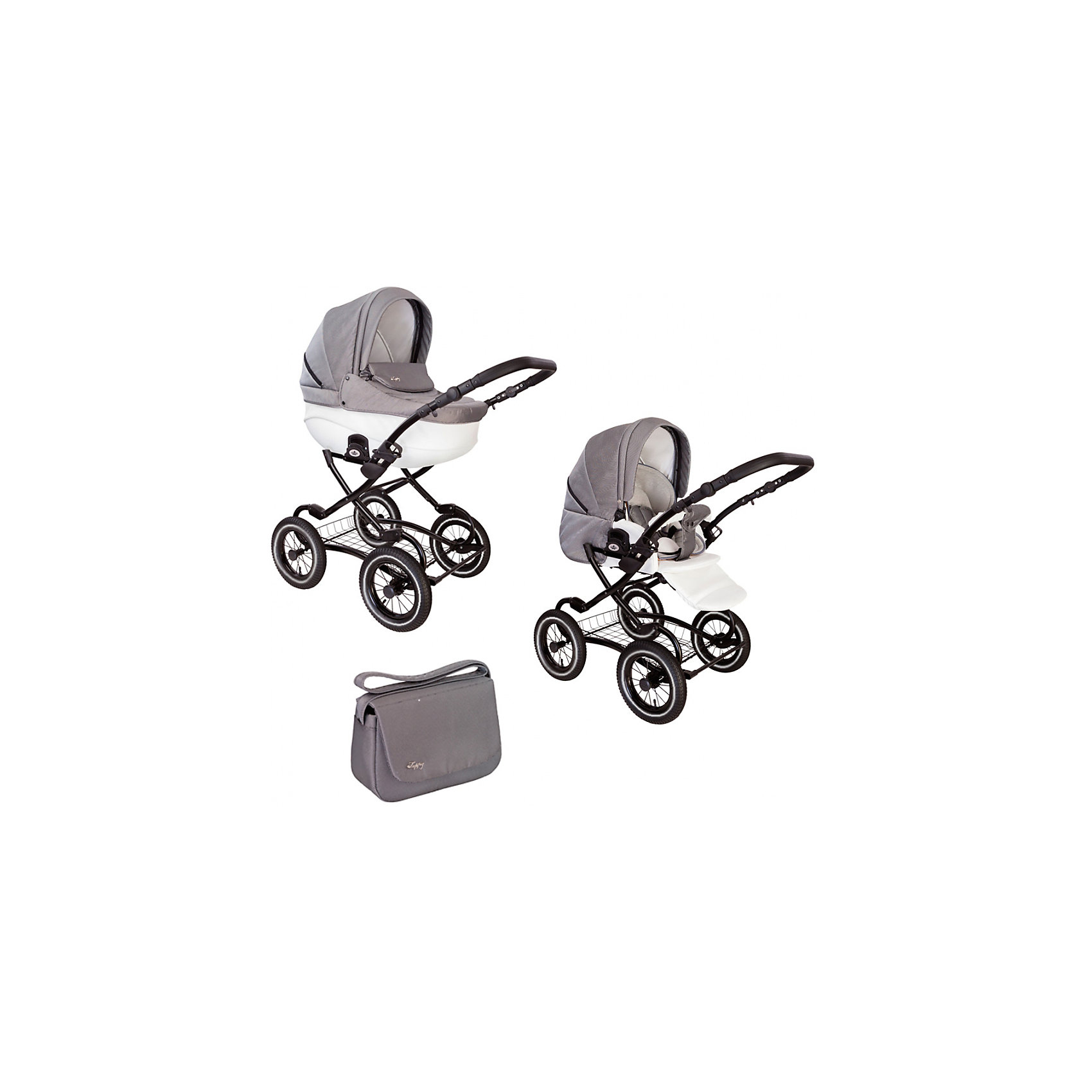 Коляска 2 в 1 Tutis Classic New кожа, белый/серебро хамелеон Коляска 2 в 1 Tutis Classic New кожа, белый/серебро хамелеонКоляски 2 в 1<br>Характеристики коляски 2 в 1 Tutis Classic New<br><br>Люлька:<br><br>• хлопковая обивка люльки;<br>• подголовник;<br>• функция качания, когда люлька стоит на полу;<br>• вентиляционные отверстия на дне люльки;<br>• размер люльки: 87x39x22 см;<br>• вес люльки: 4,5 кг;<br>• вес коляски с люлькой: 15,3 кг.<br><br>Прогулочный блок: <br><br>• регулируемый наклон спинки, горизонтальное положение;<br>• регулируемая подножка;<br>• съемный бампер, мягкий разделитель для ножек;<br>• реверсивный прогулочный блок: положение «лицом к лицу», «лицом к дороге»;<br>• глубокий капюшон;<br>• размер прогулочного блока: 95x40x24 см;<br>• вес: 4,9 кг;<br>• вес коляски с прогулочным блоком: 15,7 кг.<br><br>Рама коляски:<br><br>• регулируемая по высоте ручка коляски;<br>• надувные колеса большого диаметра;<br>• металлическая корзина для покупок;<br>• компактное складывание «книжкой»;<br>• размер коляски в сложенном виде: 89x60x38 см;<br>• вес шасси с колесами: 10,8 кг;<br>• ширина колесной базы: 60 см.<br><br>Дополнительные аксессуары, которые входят в комплект:<br><br>• сумка для мамы;<br>• накидка на люльку;<br>• чехол на ножки;<br>• дождевик, москитная сетка;<br>• матрасик в люльку;<br>• инструкция. <br><br>Коляску 2 в 1 Classic New кожа, Tutis, белый/серебро хамелеон можно купить в нашем интернем-магазине.<br><br>Ширина мм: 920<br>Глубина мм: 600<br>Высота мм: 590<br>Вес г: 20800<br>Возраст от месяцев: 0<br>Возраст до месяцев: 36<br>Пол: Унисекс<br>Возраст: Детский<br>SKU: 5581862