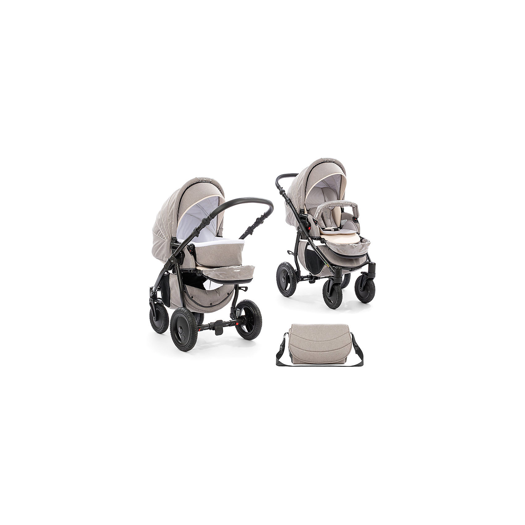 Коляска 2 в 1 Tutis Smart, серый/бежевый Коляска 2 в 1 Tutis Smart, серый/бежевыйКоляски 2 в 1<br>Характеристики коляски-трансформер Tutis Smart<br><br>Люлька:<br><br>• люлька устанавливается на прогулочный блок: спинка и подножка переводятся в горизонтальное положение, снимается бампер;<br>• люлька соединяется с прогулоным блоком с помощью застежек-молний;<br>• жесткое дно люльки;<br>• хлопковая обивка люльки, матрасик для новорожденного;<br>• капюшон и накидка используются из прогулочного блока;<br>• обратите внимание: нет ручек для переноски люльки;<br>• внутренние размеры люльки: 78х32х20 см.<br><br>Прогулочный блок: <br><br>• регулируемый наклон спинки, 3 положения вплоть до горизонтального;<br>• регулируемая подножка;<br>• съемный бампер;<br>• реверсивный прогулочный блок: положение «лицом к лицу», «лицом к дороге»;<br>• глубокий капюшон оснащен солнцезащитным козырьком, который увеличивается в размерах (клеенка-вставка под молнией);<br>• под молнией имеется дополнительная вставка-клеенка;<br>• имеется ручка для переноски прогулочного блока, находится над капором;<br>• размер прогулочного блока: 95x36х26 см;<br>• высота спинки: 45 см;<br>• длина подножки: 24 см;<br>• вес: 4,8 кг;<br>• вес коляски с прогулочным блоком: 13,7 кг.<br><br>Рама коляски:<br><br>• регулируемая по высоте ручка коляски;<br>• надувные колеса: передние поворотные с фиксатором, задние большого диаметра;<br>• колеса съемные;<br>• корзина для покупок;<br>• компактное складывание «книжкой»;<br>• фиксатор от раскладывания;<br>• шасси складывается двумя способами: с прогулочным блоком и без прогулочного блока для компакности во время хранения и транспортировки;<br>• вес шасси с колесами: 8,9 кг;<br>• ширина колесной базы: 61 см;<br>• диаметр колес: 22 см, 30 см;<br>• высота ручки: 77-111 см.<br><br>Размер коляски: 77х61х111 см<br>Размер коляски в сложенном виде: 79х61х40 см<br>Вес в упаковке: 17,55 кг<br><br>Дополнительные аксессуары, которые входят в комплект:<br><br>• сумка для мамы;<br>• чехол на ножки;<br>• дождевик, москитная сетка;<br>• матрасик в люльку;<br>• анатомический вкладыш для прогулочного блока;<br>• инструкция. <br><br>Коляску 2 в 1 Smart, Tutis, серый/бежевый можно купить в нашем интернем-магазине.<br><br>Ширина мм: 920<br>Глубина мм: 590<br>Высота мм: 440<br>Вес г: 17550<br>Возраст от месяцев: 0<br>Возраст до месяцев: 36<br>Пол: Унисекс<br>Возраст: Детский<br>SKU: 5581870