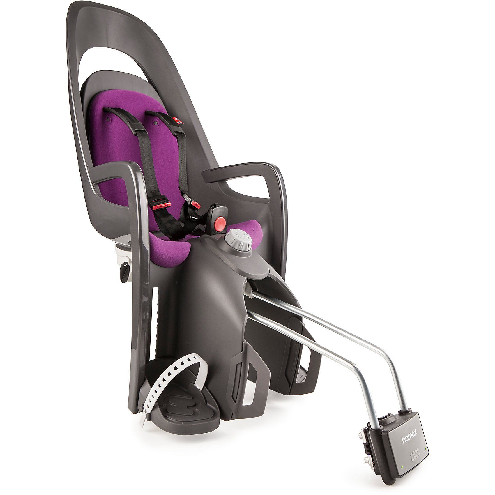 Детское велокресло Caress W/lockable Bracket, Hamax, серый/фиолетовый Детское велокресло Caress W/lockable Bracket, Hamax, серый/фиолетовыйАксеcсуары для велосипедов<br>Характеристики товара:<br><br>• цвет: серый, фиолетовый<br>• спинка настраивается по высоте <br>• наклон изменяется в положение сон на 20? <br>• мягкая внутренняя обивка <br>• новая система подножек регулируется одной рукой <br>• новая система ремней безопасности с плечевыми подушечками <br>для облегчения подгонки и большего комфорта <br>• задние светоотражатели для большей безопасности на дорогах <br>• возможность монтажа на велосипед у которого нет багажника <br>• максимальная нагрузка 22 кг. Перевозка детей младше 9 месяцев не рекомендуется. <br>• надёжность и простота подгонки <br>• запирающийся крепёжный кронштейн <br>• страна бренда: Польша<br>• размер: 38,1 x 95 x 29,6 см. <br>• вес: 4,6 кг.<br><br>В модели Caress всё по высшему разряду, и внешний вид, и уровень комфорта. <br><br>Элегантные и современные линии, двусторонний и двухцветный каркас, внутренняя обивка - все эти элементы придают дизайну сиденья особую завершённость.<br><br>Детское велокресло Caress W/lockable Bracket, Hamax, серый/фиолетовый можно купить в нашем интернет-магазине.<br><br>Ширина мм: 365<br>Глубина мм: 940<br>Высота мм: 280<br>Вес г: 5000<br>Возраст от месяцев: 9<br>Возраст до месяцев: 48<br>Пол: Унисекс<br>Возраст: Детский<br>SKU: 5582620
