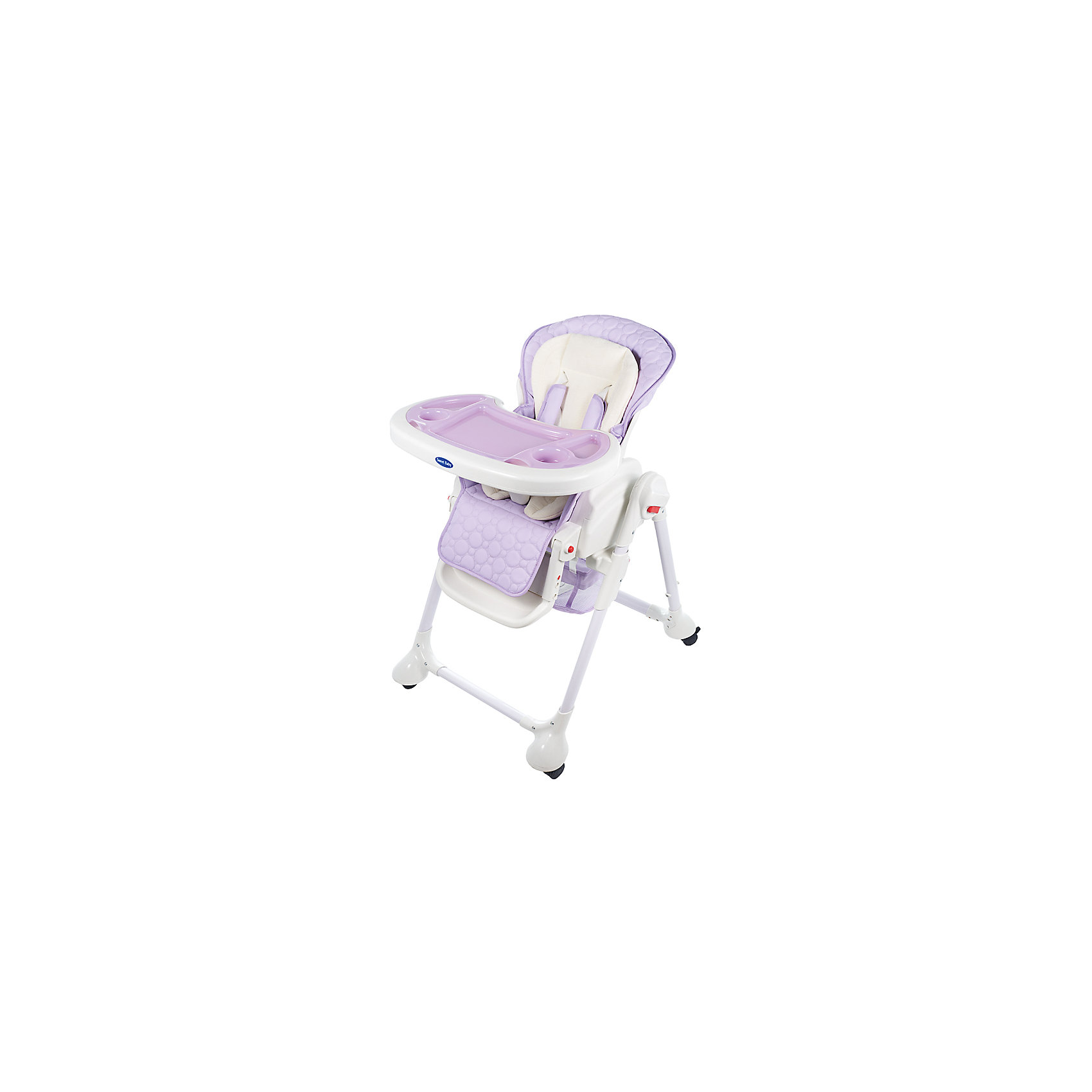 Стульчик для кормления Luxor Classic, Sweet Baby, Lilla Стульчик для кормления Luxor Classic, Sweet Baby, Lillaот рождения<br>Характеристика товара:<br><br>• цвет: Lilla (сиреневый)<br>• используется в качестве стульчика для кормления или шезлонга для сна<br>• наклон спинки регулируется, устанавливается в горизонтальное положение<br>• регулируемая по высоте спинка (5 уровней)<br>• угол наклона спинки регулируется (3 положения)<br>• регулируемая длина подножки (3 уровня)<br>• чехол из экокожи<br>• вкладыш из мягкой гипоаллергенной ткани, который легко снимается<br>• сетчато-текстильная корзина для аксессуаров<br>• 5-точечные ремни безопасности с надежным замком и мягкими накладками<br>• 3 позиции глубины и высоты подноса<br>• съемная верхняя накладка на поднос и 2 углубления для посуды<br>• 4 колеса со стоперами<br>• компактные размеры и устойчивость в сложенном виде<br>• возраст: от 0 месяцев<br>• материал рамы: металл, пластик<br>• страна производства: Китай<br>• вес: 15 кг<br>• размер упаковки: 91х30х65 см<br><br>Стульчик для кормления Sweet Baby Luxor Classic с уникальной функцией –<br>ручным механизмом качания!<br><br>Компактный стульчик для кормления теперь может быть и кроваткой – Вы сможете заняться любым делом, параллельно убаюкивая своего малыша.<br><br>Стульчик легко перемещается, а это значит, что Вы сможете убаюкать крошку там, где Вам удобно.<br><br>Стульчик для кормления Luxor Classic, Sweet Baby, Lilla можно купить в нашем интернет-магазине.<br><br>Ширина мм: 640<br>Глубина мм: 910<br>Высота мм: 300<br>Вес г: 17400<br>Возраст от месяцев: 0<br>Возраст до месяцев: 36<br>Пол: Унисекс<br>Возраст: Детский<br>SKU: 5583541