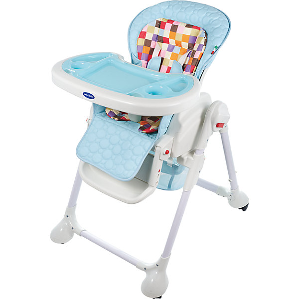 Стульчик для кормления Luxor Multicolor, Sweet Baby, Blu Стульчик для кормления Luxor Multicolor, Sweet Baby, BluХиты продаж<br>Характеристика товара:<br><br>• цвет: Blu (голубой)<br>• используется в качестве стульчика для кормления или шезлонга для сна<br>• наклон спинки регулируется, устанавливается в горизонтальное положение<br>• регулируемая по высоте спинка (5 уровней)<br>• угол наклона спинки регулируется (3 положения)<br>• регулируемая длина подножки (3 уровня)<br>• чехол из экокожи<br>• яркий вкладыш из мягкой гипоаллергенной ткани (снимается)<br>• сетчато-текстильная корзина для аксессуаров<br>• 5-точечные ремни безопасности с надежным замком и мягкими накладками<br>• 3 позиции глубины и высоты подноса<br>• съемная верхняя накладка на поднос и 2 углубления для посуды<br>• 4 колеса со стоперами<br>• компактные размеры и устойчивость в сложенном виде<br>• возраст: от 0 месяцев<br>• материал рамы: металл, пластик<br>• страна производства: Китай<br>• вес: 15 кг<br>• размер упаковки: 91х30х65 см<br><br>Стульчик для кормления Luxor Multicolor Sweet Baby с уникальной функцией –<br>ручным механизмом качания!<br><br>Компактный стульчик для кормления теперь может быть и кроваткой – Вы сможете заняться любым делом, параллельно убаюкивая своего малыша.<br><br>Стульчик легко перемещается, а это значит, что Вы сможете убаюкать крошку там, где Вам удобно.<br><br>Стульчик для кормления Luxor Multicolor, Sweet Baby, Blu можно купить в нашем интернет-магазине.<br><br>Ширина мм: 640<br>Глубина мм: 910<br>Высота мм: 300<br>Вес г: 17400<br>Возраст от месяцев: 0<br>Возраст до месяцев: 36<br>Пол: Унисекс<br>Возраст: Детский<br>SKU: 5583545