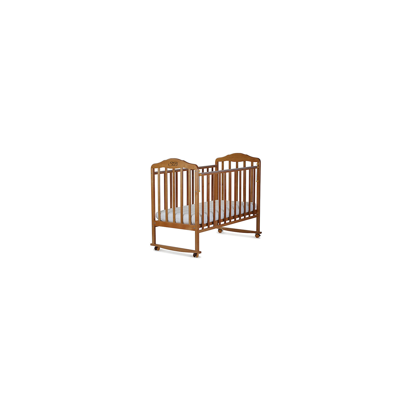 Кроватка Lorenzo Faggio Naturale, Sweet Baby, бук натуральный Кроватка Lorenzo Faggio Naturale, Sweet Baby, бук натуральныйКроватки<br>Характеристики товара:<br><br>• цвет: бук натуральный<br>• колесики<br>• материал: дерево<br>• силиконовые накладки на бортики<br>• полозья для качания<br>• размер спального места: 120х60 см<br>• 2 уровня ложа<br><br>Кроватку Sweet Baby Lorenzo с комплектацией колёсо/качалка можно использовать в одном из 2-х вариантов – на качалке или прикрутить колёсики.<br><br>Округлые формы деталей не позволят Вашему малышу удариться, а передняя стенка особенно надежна и долговечна благодаря тому, что подвижна только верхняя планка.<br><br>Два уровня ложа позволяют менять глубину кроватки по мере роста малыша, опускаемая планка поможет без труда дотянуться до малыша в кроватке.<br><br>Расстояние между рейками не дает возможность ребенку застрять между ними во время сна.<br><br>Детская кровать Sweet Baby Lorenzo изготовлена из древесины березы, прочного и долговечного материала. <br><br>Кроватки для новорожденных SweetBaby обрабатываются нетоксичными лаками и красками, абсолютно безвредными для ребенка.<br><br>Кроватку Lorenzo Faggio Naturale, Sweet Baby можно купить в нашем интернет-магазине.<br><br>Ширина мм: 710<br>Глубина мм: 150<br>Высота мм: 1240<br>Вес г: 19000<br>Возраст от месяцев: 0<br>Возраст до месяцев: 36<br>Пол: Унисекс<br>Возраст: Детский<br>SKU: 5583569