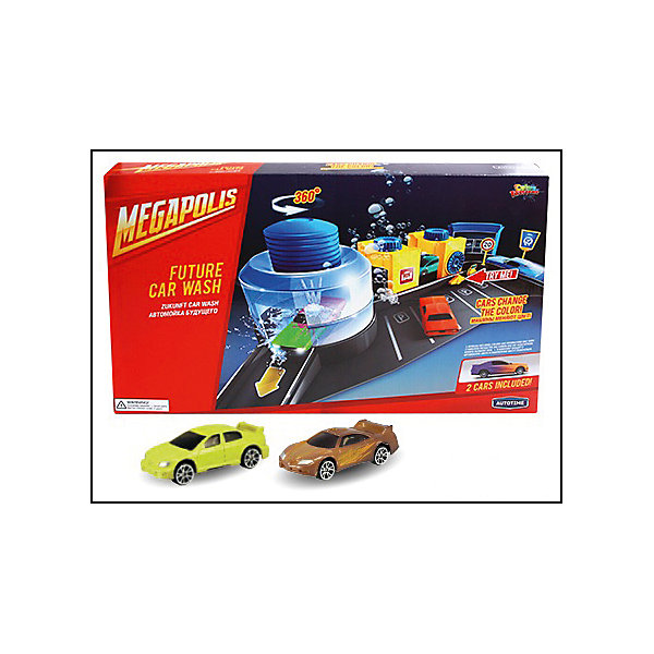 Металлическая машинка Color Twisters Wash-1 с автомойкой, Autotime Металлическая машинка Color Twisters Wash-1 с автомойкой, AutotimeМашинки<br>Металлическая машинка Color Twisters Wash-1 с автомойкой, Autotime (Автотайм).<br><br>Характеристики:<br><br>• В наборе: 2 металлические машины, детали для сборки автомойки, наклейки, инструкция<br>• Материал: металл, прочный пластик<br>• Упаковка: картонная коробка<br>• Размер упаковки: 27х42,5х6,2 см.<br><br>Игровой набор Autotime Color Twisters Wash-1 с автомойкой - мечта любого мальчишки! В него входят элементы для сборки автомойки, наклейки для ее стилизации, две металлических машинки светло-коричневого и желтого цветов и схематичная инструкция по сборке автомойки. Автомойка оснащена поднимающимся шлагбаумом, несколькими маленькими отсеками для чистки машин и большим отсеком для водного тюнинга, в который помещается машинка. Сверху большого отсека расположен небольшой бак, который необходимо заполнить водой. При нажатии на него вода начинает выливаться на машинку. Корпус машинок, выполненный из металла, меняет цвет при контакте с холодной водой. Чем холоднее вода, тем интенсивней окрашивание. Изначальный цвет постепенно возвращается при комнатной температуре. Если же ребенок хочет, чтобы цвет вернулся немедленно, достаточно поместить машину в горячую воду. Машинка может частично менять цвет при попадании воды не на весь корпус. Ваш ребенок будет в восторге от такого подарка и проведет много увлекательных часов, играя с этим набором!<br><br>Металлическую машинку Color Twisters Wash-1 с автомойкой, Autotime (Автотайм) можно купить в нашем интернет-магазине.<br><br>Ширина мм: 350<br>Глубина мм: 120<br>Высота мм: 158<br>Вес г: 761<br>Возраст от месяцев: 36<br>Возраст до месяцев: 2147483647<br>Пол: Мужской<br>Возраст: Детский<br>SKU: 5583857