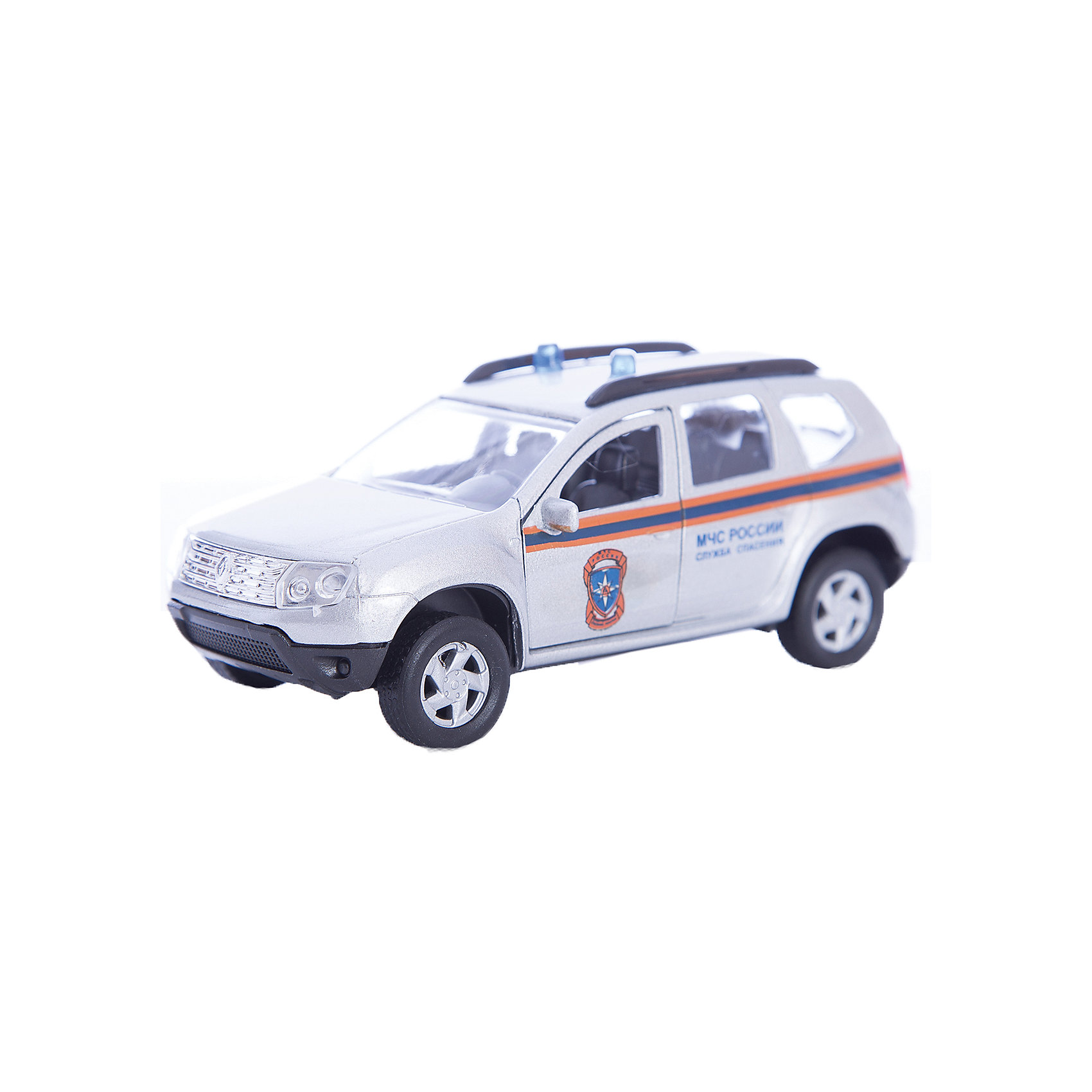 Машинка Renault Duster МЧС 1:38, Autotime Машинка Renault Duster МЧС 1:38, AutotimeМашинки<br>Машинка Renault Duster МЧС 1:38, Autotime (Автотайм).<br><br>Характеристики:<br><br>• Масштаб 1:38<br>• Длина машинки: 11 см.<br>• Материал: металл, пластик<br>• Цвет: серебристый<br>• Упаковка: картонная коробка блистерного типа<br>• Размер упаковки: 16,5x5,7x7,2 см.<br><br>Машинка Renault Duster МЧС от Autotime (Автотайм) является уменьшенной копией служебной машины министерства по чрезвычайным ситуациям. Renault Duster - компактный кроссовер. Название можно перевести как Пыльник, т.е. это внедорожник — автомобиль для пыльных дорог. Модель имеет высокую степень детализации. Машинка окрашена в серебристый цвет с маркировкой МЧС России и оснащена проблесковыми маячками синего цвета. Корпус машинки изготовлен из металла, а все дополнительные элементы из пластика. Передние двери открываются, что позволяет рассмотреть салон изнутри в деталях. Машинка оснащена инерционным механизмом. Машинка МЧС Renault Duster станет хорошим подарком и ребенку, и коллекционеру моделей автомобилей.<br><br>Машинку Renault Duster МЧС 1:38, Autotime (Автотайм) можно купить в нашем интернет-магазине.<br><br>Ширина мм: 165<br>Глубина мм: 57<br>Высота мм: 75<br>Вес г: 23<br>Возраст от месяцев: 36<br>Возраст до месяцев: 2147483647<br>Пол: Мужской<br>Возраст: Детский<br>SKU: 5583860