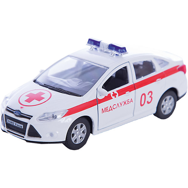 Машинка Ford Focus скорая помощь 1:36, Autotime Машинка Ford Focus скорая помощь 1:36, AutotimeМашинки<br>Машинка Ford Focus скорая помощь 1:36, Autotime (Автотайм).<br><br>Характеристики:<br><br>• Масштаб 1:36<br>• Материал: металл, пластик<br>• Цвет: белый<br>• Упаковка: картонная коробка блистерного типа<br>• Размер упаковки: 16,5x5,7x7,2 см.<br><br>Машинка Ford Focus скорая помощь от Autotime (Автотайм) является уменьшенной копией настоящего автомобиля. Модель машины с маркировкой медицинской службы, оборудованная спецсигналами на крыше, отличается высокой степенью детализации. Корпус машинки изготовлен из металла, а все дополнительные элементы из пластика. Передние двери открываются, что позволяет рассмотреть салон изнутри в деталях. Машинка оснащена инерционным механизмом. Машинка Ford Focus скорая помощь станет хорошим подарком и ребенку, и коллекционеру моделей автомобилей.<br><br>Машинку Ford Focus скорая помощь 1:36, Autotime (Автотайм) можно купить в нашем интернет-магазине.<br><br>Ширина мм: 165<br>Глубина мм: 57<br>Высота мм: 75<br>Вес г: 13<br>Возраст от месяцев: 36<br>Возраст до месяцев: 2147483647<br>Пол: Мужской<br>Возраст: Детский<br>SKU: 5583864