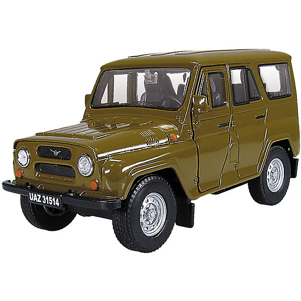 Машинка UAZ 31514 гражданская 1:36, Autotime Машинка UAZ 31514 гражданская 1:36, AutotimeМашинки<br>Машинка UAZ 31514 гражданская 1:36, Autotime (Автотайм).<br><br>Характеристики:<br><br>• Масштаб 1:36<br>• Длина машинки: 11,5 см.<br>• Цвет: хаки<br>• Материал: металл, пластик<br>• Упаковка: картонная коробка блистерного типа<br>• Размер упаковки: 16,5x5,7x7,2 см.<br><br>Машинка UAZ 31514 гражданская от Autotime (Автотайм) является уменьшенной копией настоящего автомобиля. UAZ 31514 - полноприводный автомобиль повышенной проходимости. Выпускался в 1993 - 2003 годах. Модель отличается высокой степенью детализации. Корпус машинки металлический с пластиковыми элементами. Передние двери открываются, что позволяет рассмотреть салон изнутри в деталях. Машинка оснащена инерционным механизмом. Машинка UAZ 31514 гражданская, выпущенная в русской серии бренда Autotime (Автотайм), станет хорошим подарком и ребенку, и коллекционеру моделей автомобилей.<br><br>Машинку UAZ 31514 гражданскую 1:36, Autotime (Автотайм) можно купить в нашем интернет-магазине.<br><br>Ширина мм: 165<br>Глубина мм: 57<br>Высота мм: 75<br>Вес г: 13<br>Возраст от месяцев: 36<br>Возраст до месяцев: 2147483647<br>Пол: Мужской<br>Возраст: Детский<br>SKU: 5583870
