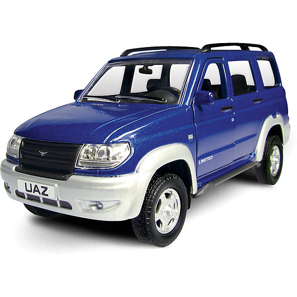 Машинка UAZ Patriot гражданская 1:43, Autotime Машинка UAZ Patriot гражданская 1:43, AutotimeМашинки<br>Машинка UAZ Patriot гражданская 1:43, Autotime (Автотайм).<br><br>Характеристики:<br><br>• Масштаб 1:43<br>• Длина машинки: 11.5 см.<br>• Цвет: синий<br>• Материал: металл, пластик<br>• Упаковка: картонная коробка блистерного типа<br>• Размер упаковки: 16,5x5,7x7,2 см.<br><br>Машинка UAZ Patriot гражданская от Autotime (Автотайм) является уменьшенной копией настоящего автомобиля. Модель отличается высокой степенью детализации. Корпус машинки металлический с пластиковыми элементами. Автомобиль очень реалистично раскрашен. Передние двери открываются, что позволяет рассмотреть салон изнутри в деталях. Машинка оснащена инерционным механизмом. Машинка UAZ Patriot гражданская, выпущенная в русской серии бренда Autotime (Автотайм), станет хорошим подарком и ребенку, и коллекционеру моделей автомобилей.<br><br>Машинку UAZ Patriot гражданскую 1:43, Autotime (Автотайм) можно купить в нашем интернет-магазине.<br><br>Ширина мм: 165<br>Глубина мм: 57<br>Высота мм: 75<br>Вес г: 13<br>Возраст от месяцев: 36<br>Возраст до месяцев: 2147483647<br>Пол: Мужской<br>Возраст: Детский<br>SKU: 5583875