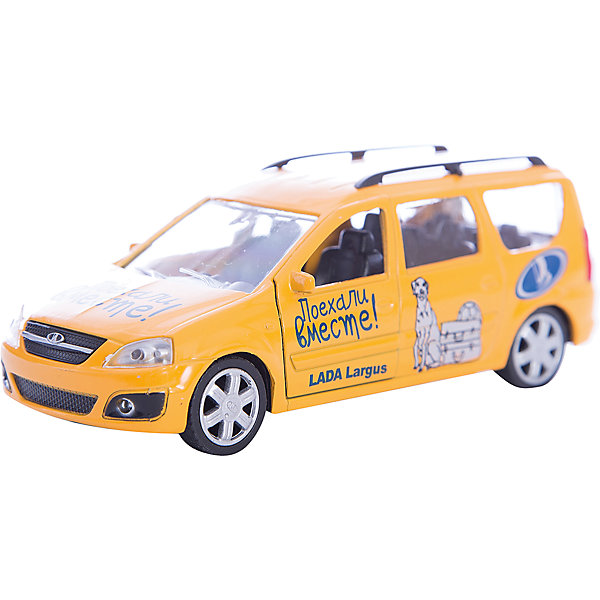 Машинка Lada Largus Поехали вместе! 1:38, Autotime Машинка Lada Largus Поехали вместе! 1:38, AutotimeМашинки<br>Машинка Lada Largus Поехали вместе! 1:38, Autotime (Автотайм).<br><br>Характеристики:<br><br>• Масштаб 1:38<br>• Цвет: желтый<br>• Материал: металл, пластик<br>• Упаковка: картонная коробка блистерного типа<br>• Размер упаковки: 16,5x5,7x7,2 см.<br><br>Машинка Lada Largus Поехали вместе! от Autotime (Автотайм) является уменьшенной копией настоящего автомобиля. Модель отличается высокой степенью детализации. Корпус машинки металлический с пластиковыми элементами. Передние двери открываются, что позволяет рассмотреть салон изнутри в деталях. Машинка оснащена инерционным механизмом. Машинка Lada Largus, выпущенная в русской серии бренда Autotime (Автотайм), станет хорошим подарком и ребенку, и коллекционеру моделей автомобилей.<br><br>Машинку Lada Largus Поехали вместе! 1:38, Autotime (Автотайм) можно купить в нашем интернет-магазине.<br><br>Ширина мм: 165<br>Глубина мм: 57<br>Высота мм: 75<br>Вес г: 13<br>Возраст от месяцев: 36<br>Возраст до месяцев: 2147483647<br>Пол: Мужской<br>Возраст: Детский<br>SKU: 5583883