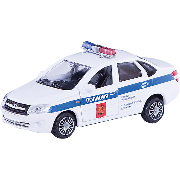 Машинка Lada Granta полиция 1:36, Autotime Машинка Lada Granta полиция 1:36, AutotimeМашинки<br>Характеристики товара:<br><br>• цвет: белый<br>• возраст: от 3 лет<br>• материал: металл, пластик<br>• размер: 16,5х7,х5,7 см<br>• вес: 100 г<br>• масштаб: 1:36<br>• колеса вращаются<br>• хорошая детализация<br>• открываются двери<br>• страна бренда: Россия<br>• страна производства: Китай<br><br>Коллекционная машинка LADA GRANTA полиция от бренда AUTOTIME станет отличным подарком для мальчика. Подробная детализация машинки порадует увлеченного коллекционера, а открывающиеся двери и свободно вращающиеся колеса придутся по душе юному владельцу игрушечного гаража. Эта игрушка подарит восторг и радость вашему ребенку. <br>Игрушка также воздействует на наглядно-образное мышление, логическое мышление, развивает мелкую моторику. Изделие выполнено из сертифицированных материалов, безопасных для детей.<br><br>Машинку «Lada Granta» полиция от бренда AUTOTIME можно купить в нашем интернет-магазине.<br><br>Ширина мм: 165<br>Глубина мм: 57<br>Высота мм: 75<br>Вес г: 13<br>Возраст от месяцев: 36<br>Возраст до месяцев: 2147483647<br>Пол: Мужской<br>Возраст: Детский<br>SKU: 5583886