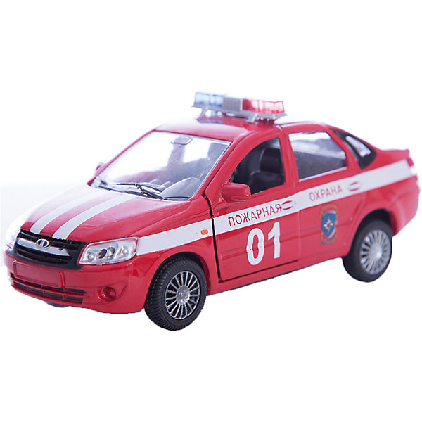 Машинка Lada Granta пожарная охрана 1:36, Autotime Машинка Lada Granta пожарная охрана 1:36, AutotimeМашинки<br>Характеристики товара:<br><br>• цвет: красный<br>• возраст: от 3 лет<br>• материал: металл, пластик<br>• размер: 16,5х7,х5,7 см<br>• вес: 100 г<br>• масштаб: 1:36<br>• колеса вращаются<br>• хорошая детализация<br>• открываются двери<br>• страна бренда: Россия<br>• страна производства: Китай<br><br>Коллекционная машинка LADA GRANTA пожарная охрана от бренда AUTOTIME станет отличным подарком для мальчика. Подробная детализация машинки порадует увлеченного коллекционера, а открывающиеся двери и свободно вращающиеся колеса придутся по душе юному владельцу игрушечного гаража. Эта игрушка подарит восторг и радость вашему ребенку. <br><br>Игрушка также воздействует на наглядно-образное мышление, логическое мышление, развивает мелкую моторику. Изделие выполнено из сертифицированных материалов, безопасных для детей.<br><br>Машинку «Lada Granta» пожарная охрана от бренда AUTOTIME можно купить в нашем интернет-магазине.<br><br>Ширина мм: 165<br>Глубина мм: 57<br>Высота мм: 75<br>Вес г: 13<br>Возраст от месяцев: 36<br>Возраст до месяцев: 2147483647<br>Пол: Мужской<br>Возраст: Детский<br>SKU: 5583887