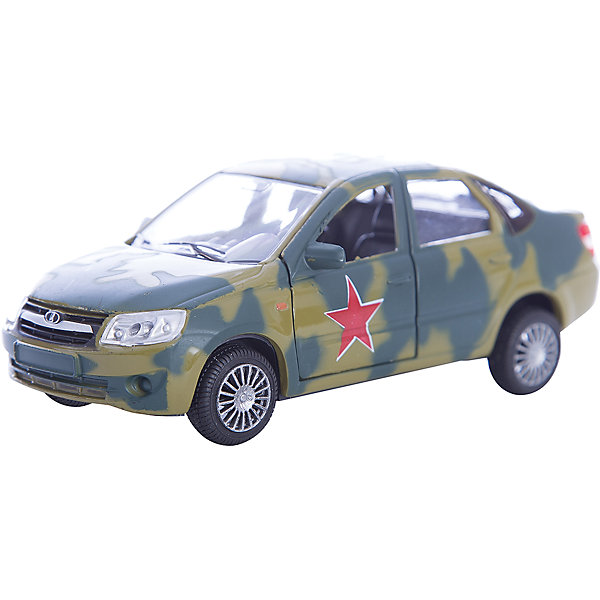 Машинка Lada Granta армейская 1:36, Autotime Машинка Lada Granta армейская 1:36, AutotimeМашинки<br>Характеристики товара:<br><br>• цвет: зеленый<br>• возраст: от 3 лет<br>• материал: металл, пластик<br>• размер: 16,5х7,х5,7 см<br>• вес: 100 г<br>• масштаб: 1:36<br>• колеса вращаются<br>• хорошая детализация<br>• открываются двери<br>• страна бренда: Россия<br>• страна производства: Китай<br><br>Коллекционная машинка LADA GRANTA армейская от бренда AUTOTIME станет отличным подарком для мальчика. Подробная детализация машинки порадует увлеченного коллекционера, а открывающиеся двери и свободно вращающиеся колеса придутся по душе юному владельцу игрушечного гаража. Эта игрушка подарит восторг и радость вашему ребенку. <br><br>Игрушка также воздействует на наглядно-образное мышление, логическое мышление, развивает мелкую моторику. Изделие выполнено из сертифицированных материалов, безопасных для детей.<br><br>Машинку «Lada Granta» армейская от бренда AUTOTIME можно купить в нашем интернет-магазине.<br><br>Ширина мм: 165<br>Глубина мм: 57<br>Высота мм: 75<br>Вес г: 13<br>Возраст от месяцев: 36<br>Возраст до месяцев: 2147483647<br>Пол: Мужской<br>Возраст: Детский<br>SKU: 5583891