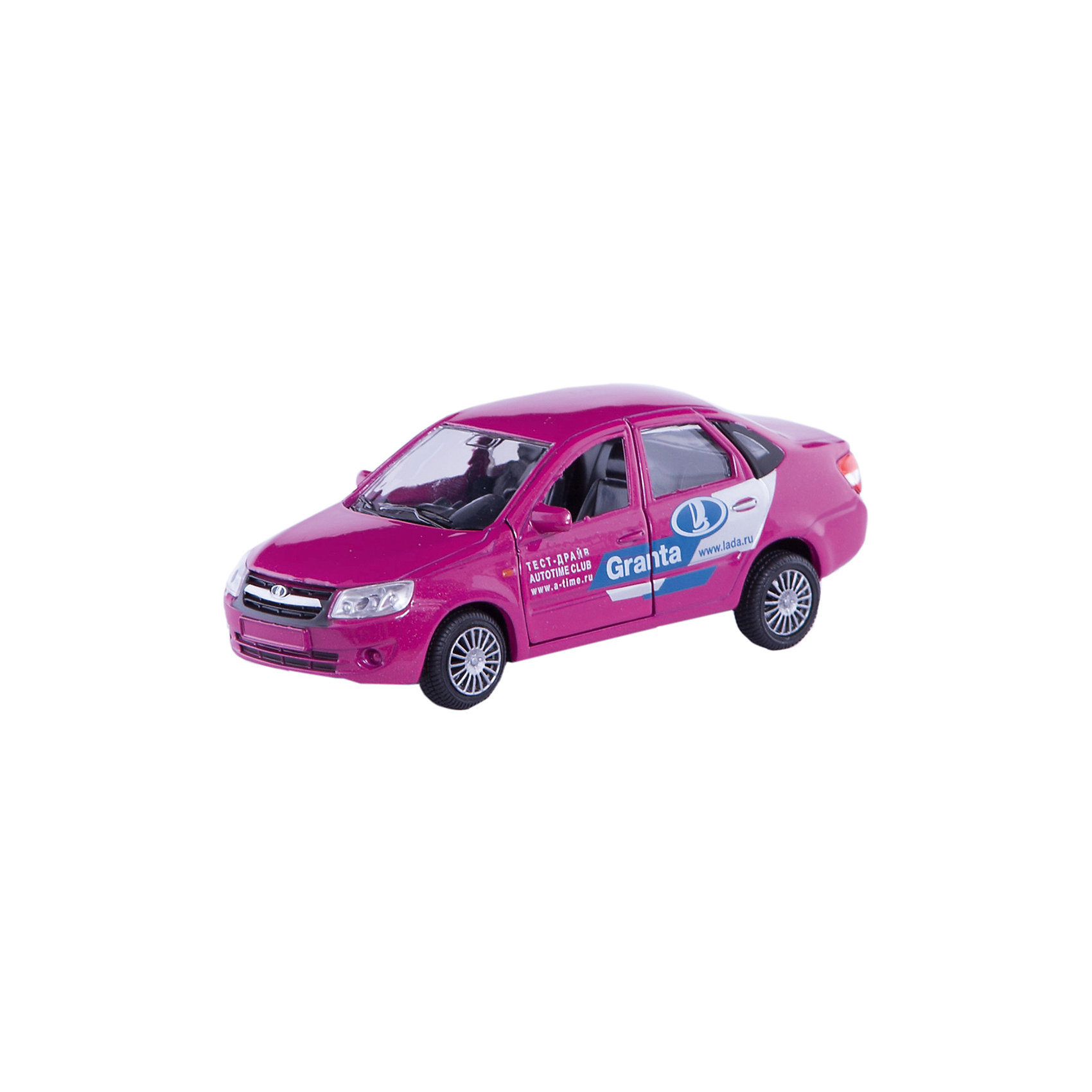 Машинка Lada Granta тест-драйв 1:36, Autotime Машинка Lada Granta тест-драйв 1:36, AutotimeМашинки<br>Характеристики товара:<br><br>• цвет: розовый<br>• материал: металл, пластик<br>• размер: 16,5х7,х5,7 см<br>• вес: 100 г<br>• масштаб: 1:36<br>• колеса вращаются<br>• хорошая детализация<br>• открываются двери<br>• страна бренда: Россия<br>• страна производства: Китай<br><br>Коллекционная машинка LADA GRANTA тест-драйв от бренда AUTOTIME станет отличным подарком для мальчика. Подробная детализация машинки порадует увлеченного коллекционера, а открывающиеся двери и свободно вращающиеся колеса придутся по душе юному владельцу игрушечного гаража. Эта игрушка подарит восторг и радость вашему ребенку. <br>Игрушка также воздействует на наглядно-образное мышление, логическое мышление, развивает мелкую моторику. Изделие выполнено из сертифицированных материалов, безопасных для детей.<br><br>Машинку «Lada Granta» тест-драйв от бренда AUTOTIME можно купить в нашем интернет-магазине.<br><br>Ширина мм: 165<br>Глубина мм: 57<br>Высота мм: 75<br>Вес г: 13<br>Возраст от месяцев: 36<br>Возраст до месяцев: 2147483647<br>Пол: Мужской<br>Возраст: Детский<br>SKU: 5583895