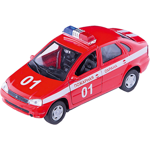 Машинка Lada Kalina пожарная охрана 1:34, Autotime Машинка Lada Kalina пожарная охрана 1:34, AutotimeМашинки<br>Характеристики товара:<br><br>• цвет: красный<br>• материал: металл, пластик<br>• размер: 16,5х7,х5,7 см<br>• вес: 100 г<br>• масштаб: 1:34<br>• прочный материал<br>• хорошая детализация<br>• открываются двери<br>• страна бренда: Россия<br>• страна производства: Китай<br><br>Коллекционная машинка LADA Kalina пожарная охрана от бренда AUTOTIME станет отличным подарком для мальчика. Подробная детализация машинки порадует увлеченного коллекционера, а открывающиеся двери и свободно вращающиеся колеса придутся по душе юному владельцу игрушечного гаража. Эта игрушка подарит восторг и радость вашему ребенку. <br><br>Игрушка также воздействует на наглядно-образное мышление, логическое мышление, развивает мелкую моторику. Изделие выполнено из сертифицированных материалов, безопасных для детей.<br><br>Машинку «Lada Kalina» пожарная охрана от бренда AUTOTIME можно купить в нашем интернет-магазине.<br><br>Ширина мм: 165<br>Глубина мм: 57<br>Высота мм: 75<br>Вес г: 13<br>Возраст от месяцев: 36<br>Возраст до месяцев: 2147483647<br>Пол: Мужской<br>Возраст: Детский<br>SKU: 5583910