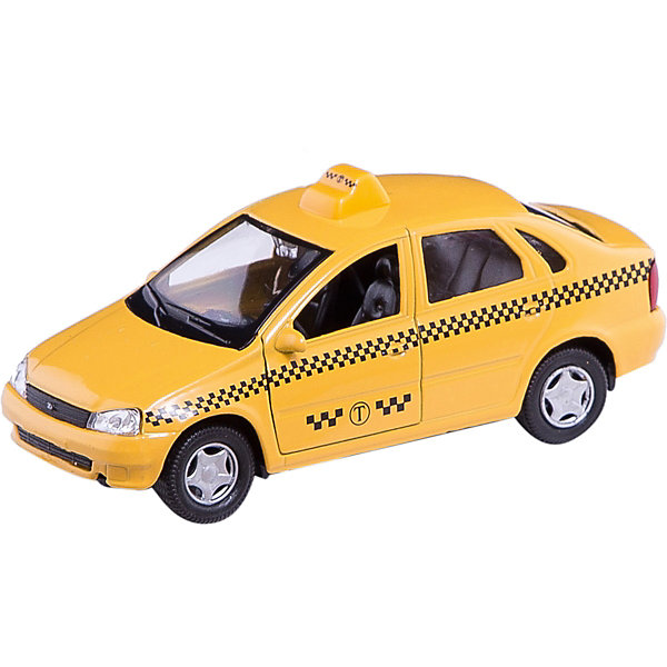 Машинка Lada Kalina такси 1:34, Autotime Машинка Lada Kalina такси 1:34, AutotimeМашинки<br>Характеристики товара:<br><br>• цвет: желтый<br>• материал: металл, пластик<br>• размер: 16,5х7,х5,7 см<br>• вес: 100 г<br>• масштаб: 1:34<br>• прочный материал<br>• хорошая детализация<br>• открываются двери<br>• страна бренда: Россия<br>• страна производства: Китай<br><br>Коллекционная машинка LADA Kalina такси от бренда AUTOTIME станет отличным подарком для мальчика. Подробная детализация машинки порадует увлеченного коллекционера, а открывающиеся двери и свободно вращающиеся колеса придутся по душе юному владельцу игрушечного гаража. Эта игрушка подарит восторг и радость вашему ребенку. <br><br>Игрушка также воздействует на наглядно-образное мышление, логическое мышление, развивает мелкую моторику. Изделие выполнено из сертифицированных материалов, безопасных для детей.<br><br>Машинку «Lada Kalina» такси от бренда AUTOTIME можно купить в нашем интернет-магазине.<br><br>Ширина мм: 165<br>Глубина мм: 57<br>Высота мм: 75<br>Вес г: 13<br>Возраст от месяцев: 36<br>Возраст до месяцев: 2147483647<br>Пол: Мужской<br>Возраст: Детский<br>SKU: 5583912