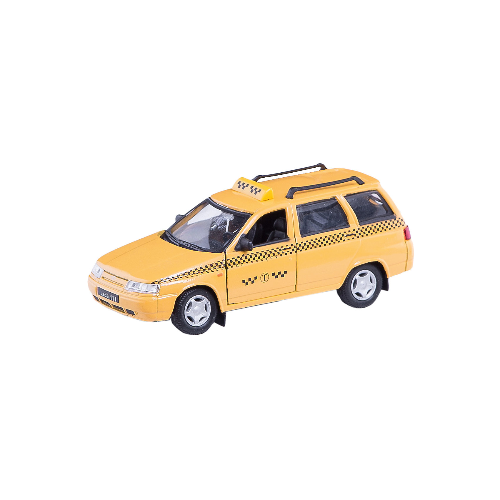 Машинка Lada 111 такси 1:36, Autotime Машинка Lada 111 такси 1:36, AutotimeМашинки<br>Характеристики товара:<br><br>• цвет: желтый<br>• материал: металл, пластик<br>• размер: 16,5х7,х5,7 см<br>• вес: 100 г<br>• масштаб: 1:36<br>• прочный материал<br>• хорошая детализация<br>• открываются двери<br>• страна бренда: Россия<br>• страна производства: Китай<br><br>Коллекционная машинка LADA 111 такси от бренда AUTOTIME станет отличным подарком для мальчика. Подробная детализация машинки порадует увлеченного коллекционера, а открывающиеся двери и свободно вращающиеся колеса придутся по душе юному владельцу игрушечного гаража. Эта игрушка подарит восторг и радость вашему ребенку. <br><br>Игрушка также воздействует на наглядно-образное мышление, логическое мышление, развивает мелкую моторику. Изделие выполнено из сертифицированных материалов, безопасных для детей.<br><br>Машинку «Lada 111» такси от бренда AUTOTIME можно купить в нашем интернет-магазине.<br><br>Ширина мм: 165<br>Глубина мм: 57<br>Высота мм: 75<br>Вес г: 13<br>Возраст от месяцев: 36<br>Возраст до месяцев: 2147483647<br>Пол: Мужской<br>Возраст: Детский<br>SKU: 5583922
