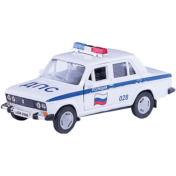 Машинка Lada 2106 полиция 1:36, Autotime Машинка Lada 2106 полиция 1:36, AutotimeМашинки<br>Характеристики товара:<br><br>• цвет: белый<br>• материал: металл, пластик<br>• размер: 16,5х7,х5,7 см<br>• вес: 100 г<br>• масштаб: 1:36<br>• прочный материал<br>• хорошая детализация<br>• открываются двери<br>• страна бренда: Россия<br>• страна производства: Китай<br><br>Коллекционная машинка LADA 2106 полиция от бренда AUTOTIME станет отличным подарком для мальчика. Подробная детализация машинки порадует увлеченного коллекционера, а открывающиеся двери и свободно вращающиеся колеса придутся по душе юному владельцу игрушечного гаража. Эта игрушка подарит восторг и радость вашему ребенку. <br><br>Игрушка также воздействует на наглядно-образное мышление, логическое мышление, развивает мелкую моторику. Изделие выполнено из сертифицированных материалов, безопасных для детей.<br><br>Машинку «Lada 2106» полиция от бренда AUTOTIME можно купить в нашем интернет-магазине.<br><br>Ширина мм: 165<br>Глубина мм: 57<br>Высота мм: 75<br>Вес г: 13<br>Возраст от месяцев: 36<br>Возраст до месяцев: 2147483647<br>Пол: Мужской<br>Возраст: Детский<br>SKU: 5583937
