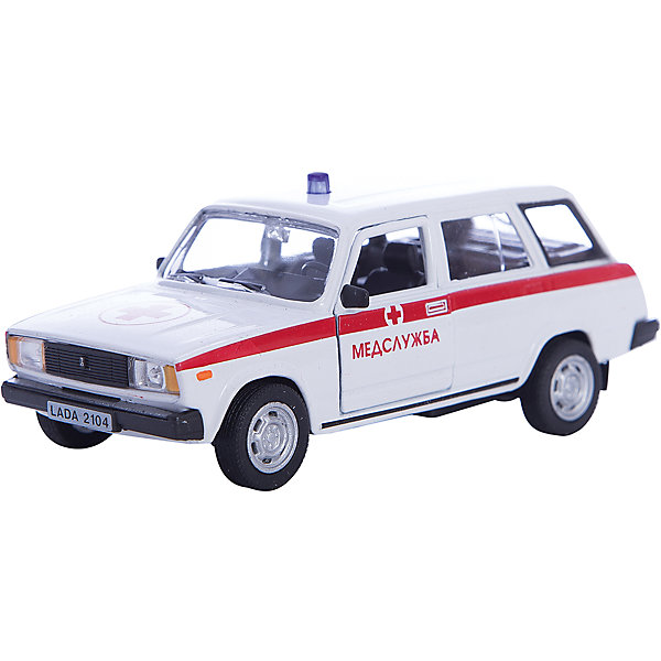 Машинка Lada 2104 медслужба 1:36, Autotime Машинка Lada 2104 медслужба 1:36, AutotimeМашинки<br>Характеристики товара:<br><br>• цвет: белый<br>• материал: металл, пластик<br>• размер: 16,5х7,х5,7 см<br>• вес: 100 г<br>• масштаб: 1:36<br>• прочный материал<br>• хорошая детализация<br>• открываются двери<br>• страна бренда: Россия<br>• страна производства: Китай<br><br>Коллекционная машинка LADA 2104 медслужба от бренда AUTOTIME станет отличным подарком для мальчика. Подробная детализация машинки порадует увлеченного коллекционера, а открывающиеся двери и свободно вращающиеся колеса придутся по душе юному владельцу игрушечного гаража. Эта игрушка подарит восторг и радость вашему ребенку. <br><br>Игрушка также воздействует на наглядно-образное мышление, логическое мышление, развивает мелкую моторику. Изделие выполнено из сертифицированных материалов, безопасных для детей.<br><br>Машинку «Lada 2104» медслужба от бренда AUTOTIME можно купить в нашем интернет-магазине.<br><br>Ширина мм: 165<br>Глубина мм: 57<br>Высота мм: 75<br>Вес г: 13<br>Возраст от месяцев: 36<br>Возраст до месяцев: 2147483647<br>Пол: Мужской<br>Возраст: Детский<br>SKU: 5583947