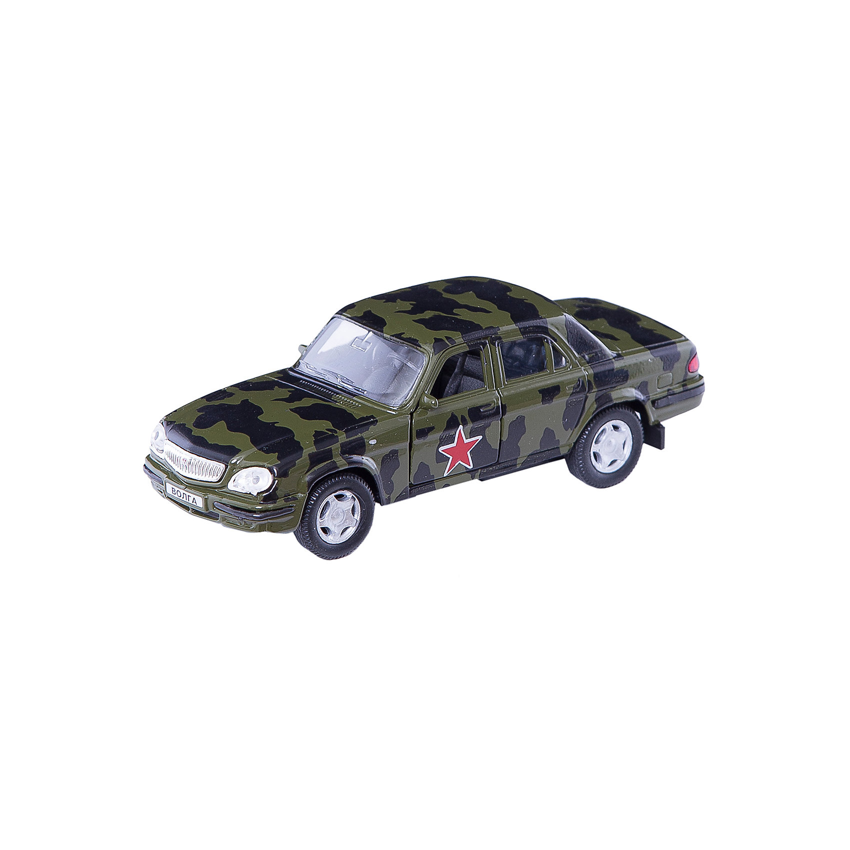 Машинка ГАЗ-31105 Волга армейская 1:43, Autotime Машинка ГАЗ-31105 Волга армейская 1:43, AutotimeМашинки<br>Характеристики товара:<br><br>• цвет: зеленая<br>• материал: металл, пластик<br>• размер: 16х7,5х5,7 см<br>• вес: 100 г<br>• масштаб: 1:43<br>• прочный материал<br>• хорошая детализация<br>• открываются двери<br>• вращаются колеса<br>• коллекционная<br>• страна бренда: Россия<br>• страна производства: Китай<br><br>Металлическая машинка ГАЗ-31105 Волга от бренда AUTOTIME придется по душе мальчикам. Это идеальный подарок для ценителя и коллекционера автомобилей, которые выполнены с подробной детализацией. Игрушка является настоящей копией машины «Волга». Двери машинки открываются свободно, колеса вращаются. Поэтому она может стать и частью коллекции, и выступать отдельной игрушкой.<br><br>Машинка может выполнять сразу несколько функций: развлекать ребенка, помогать вырабатывать практические качества: ловкость, координацию, мелкую моторику. Также в процессе увлекательной игры развивается фантазия ребенка. Изделие выполнено из сертифицированных материалов, безопасных для детей.<br><br>Машинку ГАЗ-31105 Волга армейская от бренда AUTOTIME можно купить в нашем интернет-магазине.<br><br>Ширина мм: 165<br>Глубина мм: 57<br>Высота мм: 75<br>Вес г: 13<br>Возраст от месяцев: 36<br>Возраст до месяцев: 2147483647<br>Пол: Мужской<br>Возраст: Детский<br>SKU: 5583975