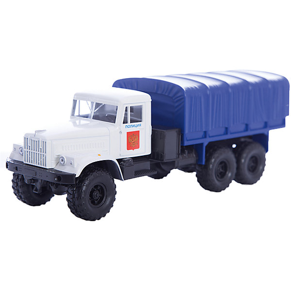Машинка KRAZ-255B полиция, Autotime Машинка KRAZ-255B полиция, AutotimeМашинки<br>Характеристики товара:<br><br>• цвет: синий<br>• материал: металл, пластик<br>• длина: 20 см<br>• размер упаковки: 22х7х17 см<br>• вес: 100 г<br>• масштаб: 1:43<br>• хорошая детализация<br>• вращаются колеса<br>• коллекционная<br>• страна бренда: Россия<br>• страна производства: Китай<br><br>Многие мальчики в детстве мечтают стать героями. Эта машинка позволит вашему ребенку представить себя на месте отважного спасателя! Коллекционная модель машины - это уменьшенная копия грузовика. Данная модель выполнена с тщательной детализацией и представлена в масштабе 1:43. Кабина грузовика окрашена в характерный цвет. <br><br>Машинка может выполнять сразу несколько функций: развлекать ребенка, помогать вырабатывать практические качества: ловкость, координацию, мелкую моторику. Также в процессе увлекательной игры развивается фантазия ребенка. Изделие выполнено из сертифицированных материалов, безопасных для детей. Машинка стимулирует двигательную активность ребенка, дает представление об устройстве автомобиля. Эта модель станет отличным подарком как отдельная игрушка, а также может пополнить коллекцию юного ценителя техники.<br><br>Машинку KRAZ-255B полиция от бренда AUTOTIME можно купить в нашем интернет-магазине.<br><br>Ширина мм: 250<br>Глубина мм: 95<br>Высота мм: 110<br>Вес г: 25<br>Возраст от месяцев: 36<br>Возраст до месяцев: 2147483647<br>Пол: Мужской<br>Возраст: Детский<br>SKU: 5583997