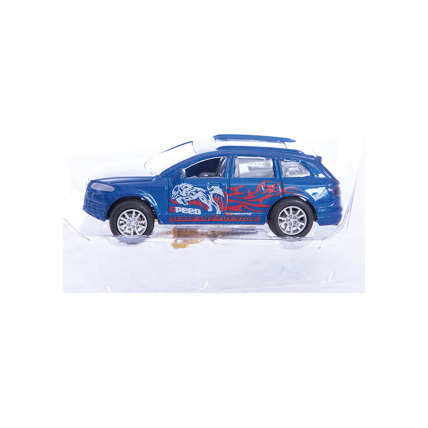 Машинка Offroader Sport Ночной волк 1:48, Autotime Машинка Offroader Sport Ночной волк 1:48, AutotimeМашинки<br>Характеристики товара:<br><br>• цвет: синий<br>• материал: металл, пластик<br>• размер упаковки: 12.5 x 7 x 5.5 см<br>• яркие рисунки<br>• вес: 100 г<br>• масштаб: 1:48<br>• хорошая детализация<br>• упаковка: коробка<br>• прочный материал<br>• страна бренда: Россия<br>• страна производства: Китай<br><br>Такая машинка приведет мальчишек в восторг! Она отлично детализирована и так похожа на настоящую. С подобной игрушкой можно придумать множество сюжетов для игр. Благодаря прочному материалу она сможет долго радовать ребенка.<br><br>Машинка может выполнять сразу несколько функций: развлекать ребенка, помогать вырабатывать практические качества: ловкость, координацию, мелкую моторику. Также в процессе увлекательной игры развивается фантазия ребенка. Изделие выполнено из сертифицированных материалов, безопасных для детей.<br><br>Машинку Offroader Sport Ночной волк от бренда AUTOTIME можно купить в нашем интернет-магазине.<br><br>Ширина мм: 165<br>Глубина мм: 57<br>Высота мм: 75<br>Вес г: 13<br>Возраст от месяцев: 36<br>Возраст до месяцев: 2147483647<br>Пол: Мужской<br>Возраст: Детский<br>SKU: 5584025