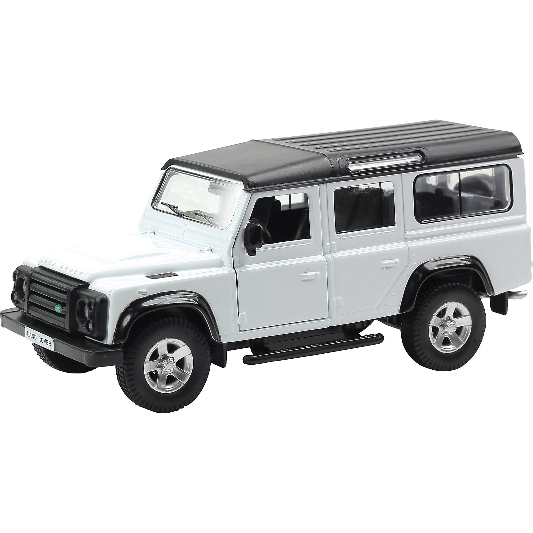 Машинка Land Rover Defende 5, Autotime Машинка Land Rover Defende 5, AutotimeМашинки<br>Характеристики товара:<br><br>• цвет: черный, белый<br>• возраст: от 3 лет<br>• материал: металл, пластик<br>• масштаб: 1:32<br>• двери открываются<br>• размер упаковки: 16х7х7 см<br>• вес с упаковкой: 100 г<br>• страна бренда: Россия, Китай<br>• страна изготовитель: Китай<br><br>Эта модель представляет собой миниатюрную копию реально существующей машины. Она отличается высокой детализацией, является коллекционной моделью. <br><br>Сделана машинка из прочного и безопасного материала. Корпус - из металла. Благодаря прозрачным стеклам виден подробно проработанный салон.<br><br>Машинку «Land Rover Defende 5», Autotime (Автотайм) можно купить в нашем интернет-магазине.<br><br>Ширина мм: 165<br>Глубина мм: 57<br>Высота мм: 75<br>Вес г: 13<br>Возраст от месяцев: 36<br>Возраст до месяцев: 2147483647<br>Пол: Мужской<br>Возраст: Детский<br>SKU: 5584106