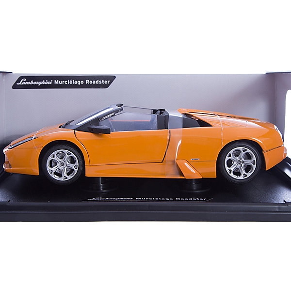 Машинка Lamborghini Murcielago R. 1:18, Autotime Машинка Lamborghini Murcielago R. 1:18, AutotimeМашинки<br>Характеристики товара:<br><br>• цвет: черный, белый<br>• возраст: от 3 лет<br>• материал: металл, пластик<br>• масштаб: 1:18<br>• колеса поворачиваются<br>• открывается капот и багажник<br>• двери открываются<br>• размер упаковки: 12х31х16 см<br>• вес с упаковкой: 300 г<br>• страна бренда: Россия, Китай<br>• страна изготовитель: Китай<br><br><br>Такая машинка представляет собой миниатюрную копию реально существующей модели. Она отличается высокой детализацией, является коллекционной моделью. <br><br>Сделана машинка из прочного и безопасного металла с добавление пластмассы. Благодаря прозрачным стеклам виден подробно проработанный салон.<br><br>Машинку «Lamborghini Murcielago R.1:18», Autotime (Автотайм) можно купить в нашем интернет-магазине.<br><br>Ширина мм: 350<br>Глубина мм: 158<br>Высота мм: 120<br>Вес г: 15<br>Возраст от месяцев: 36<br>Возраст до месяцев: 2147483647<br>Пол: Мужской<br>Возраст: Детский<br>SKU: 5584119