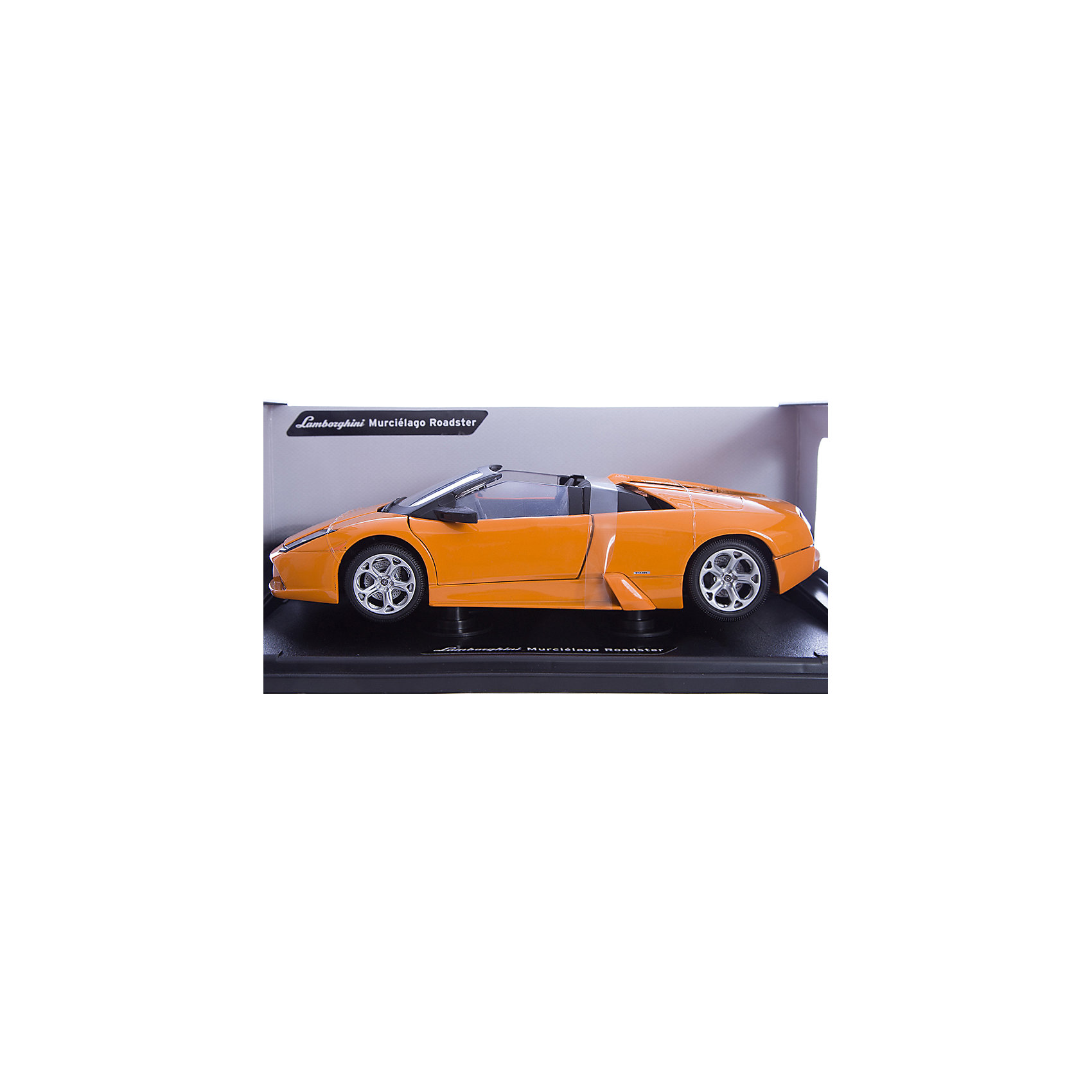 Машинка Lamborghini Murcielago R. 1:18, Autotime Машинка Lamborghini Murcielago R. 1:18, AutotimeМашинки<br>Характеристики товара:<br><br>• цвет: черный, белый<br>• возраст: от 3 лет<br>• материал: металл, пластик<br>• масштаб: 1:18<br>• колеса поворачиваются<br>• открывается капот и багажник<br>• двери открываются<br>• размер упаковки: 12х31х16 см<br>• вес с упаковкой: 300 г<br>• страна бренда: Россия, Китай<br>• страна изготовитель: Китай<br><br><br>Такая машинка представляет собой миниатюрную копию реально существующей модели. Она отличается высокой детализацией, является коллекционной моделью. <br><br>Сделана машинка из прочного и безопасного металла с добавление пластмассы. Благодаря прозрачным стеклам виден подробно проработанный салон.<br><br>Машинку «Lamborghini Murcielago R.1:18», Autotime (Автотайм) можно купить в нашем интернет-магазине.<br><br>Ширина мм: 350<br>Глубина мм: 158<br>Высота мм: 120<br>Вес г: 15<br>Возраст от месяцев: 36<br>Возраст до месяцев: 2147483647<br>Пол: Мужской<br>Возраст: Детский<br>SKU: 5584119