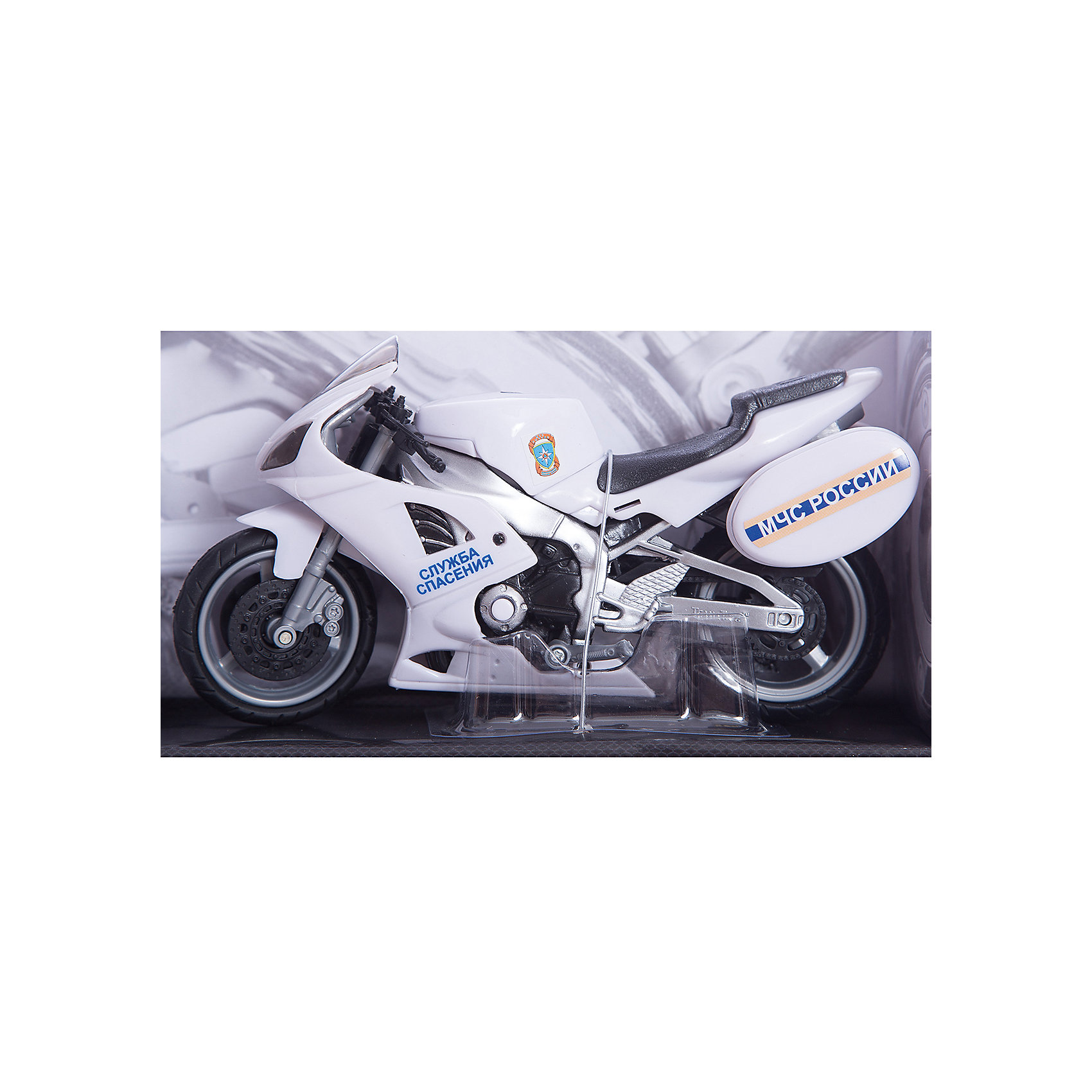 Мотоцикл Emergency Bike МЧС, звук 1:12, Autotime Мотоцикл Emergency Bike МЧС, звук 1:12, AutotimeМашинки<br>Характеристики товара:<br><br>• цвет: белый<br>• возраст: от 3 лет<br>• материал: металл, пластик<br>• масштаб: 1:16<br>• колеса крутятся<br>• инерционная<br>• звуковые эффекты<br>• батарейки: 2 х AG13 / LR44 (миниатюрные)<br>• входят в комплект<br>• размер упаковки: 12х35х16 см<br>• вес с упаковкой: 500 г<br>• страна бренда: Россия, Китай<br>• страна изготовитель: Китай<br><br><br>Такой мотоцикл отличается звуковыми эффектами, которые он издает при его катании. Также стоит отметить высокую степень детализации и инерционный механизм. <br><br>Сделан мотоцикл из прочного и безопасного металла с добавление пластмассы. Работает на батарейках.<br><br>Мотоцикл «Emergency Bike МЧС, звук 1:12», Autotime (Автотайм) можно купить в нашем интернет-магазине.<br><br>Ширина мм: 350<br>Глубина мм: 158<br>Высота мм: 120<br>Вес г: 15<br>Возраст от месяцев: 36<br>Возраст до месяцев: 2147483647<br>Пол: Мужской<br>Возраст: Детский<br>SKU: 5584123