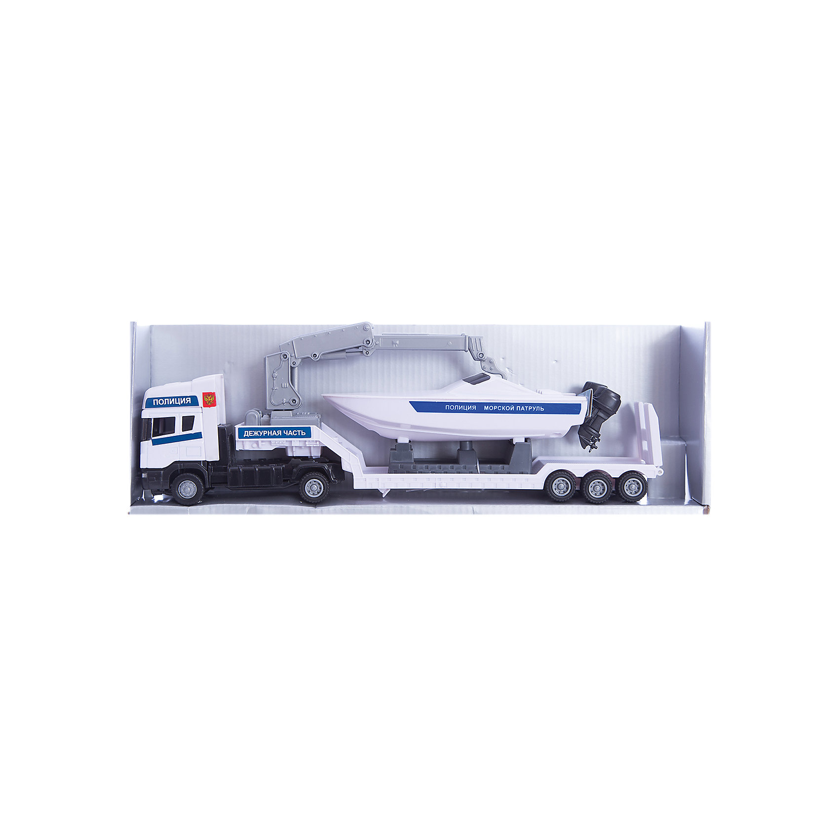 Машинка Scania полиция, с катером 1:48, Autotime Машинка Scania полиция, с катером 1:48, AutotimeМашинки<br>Характеристики товара:<br><br>• цвет: белый<br>• возраст: от 3 лет<br>• материал: металл, пластик<br>• масштаб: 1:48<br>• колеса крутятся<br>• инерционный механизм<br>• катер в комплекте<br>• размер упаковки: 35х6х11 см<br>• вес с упаковкой: 300 г<br>• страна бренда: Россия, Китай<br>• страна изготовитель: Китай<br><br>Такая машинка представляет собой миниатюрную копию полицейской машины с катером. Она отличается высокой детализацией, является коллекционной моделью. <br><br>Сделана машинка из прочного и безопасного материала. Корпус - из металла и пластика.<br><br>Машинку «Scania полиция, с катером 1:48», Autotime (Автотайм) можно купить в нашем интернет-магазине.<br><br>Ширина мм: 362<br>Глубина мм: 114<br>Высота мм: 146<br>Вес г: 15<br>Возраст от месяцев: 36<br>Возраст до месяцев: 2147483647<br>Пол: Мужской<br>Возраст: Детский<br>SKU: 5584132