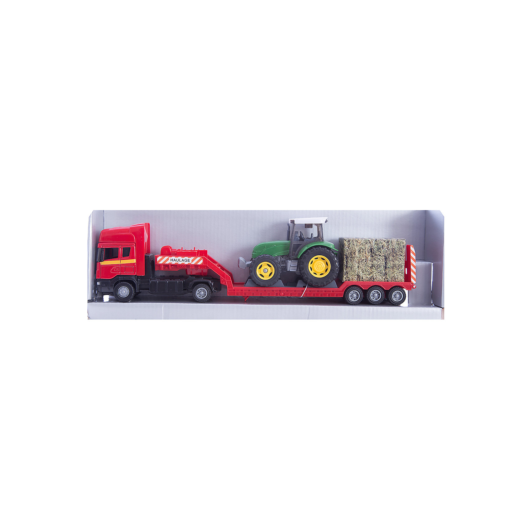 Машинка Scania с трактором 1:48, Autotime Машинка Scania с трактором 1:48, AutotimeМашинки<br>Характеристики товара:<br><br>• цвет: мульти<br>• возраст: от 3 лет<br>• материал: металл, пластик<br>• масштаб: 1:48<br>• трактор в комплекте<br>• инерционный механизм<br>• колеса вращаются<br>• размер упаковки: 35х6х11 см<br>• вес с упаковкой: 300 г<br>• страна бренда: Россия, Китай<br>• страна изготовитель: Китай<br><br>Такая машинка представляет собой миниатюрную копию грузовой машины с трактором. Она отличается высокой детализацией, является коллекционной моделью. <br><br>Сделана машинка из прочного и безопасного материала. Корпус - из металла и пластика. <br><br>Машинку «Scania с трактором 1:48», Autotime (Автотайм) можно купить в нашем интернет-магазине.<br><br>Ширина мм: 362<br>Глубина мм: 114<br>Высота мм: 146<br>Вес г: 15<br>Возраст от месяцев: 36<br>Возраст до месяцев: 2147483647<br>Пол: Мужской<br>Возраст: Детский<br>SKU: 5584136