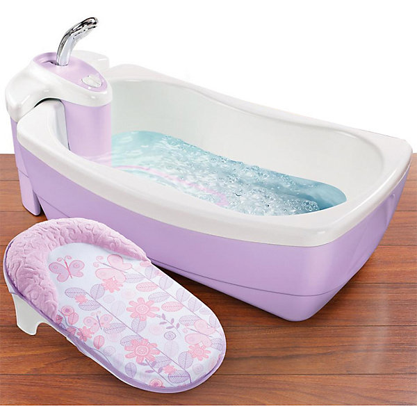 Ванна LilLuxuries, Summer Infant, сиреневый Ванна LilLuxuries, Summer Infant, сиреневыйТовары для купания<br>Характеристики товара:<br><br>• возраст: с рождения;<br>• материал: пластик;<br>• размер ванночки: 73х46х25 см;<br>• размер упаковки: 73х46х25 см;<br>• вес упаковки: 4,6 кг;<br>• страна производитель: Китай.<br><br>Ванна LilLuxuries Summer Infant сиреневая — настоящая ванна-джакузи для малышей с первых дней жизни. Специальный моторчик создает пузыри и вибрации в воде. Для самых маленьких в комплекте предусмотрена мягкая вставка с подголовником. Ванночка оснащена съемным душевым блоком. Подача воды осуществляется простым нажатием кнопки включения. Душевой блок может в последствии использоваться в обычной ванне. Функция создания пузырей работает от батареек (в комплект не входят).<br><br>Ванну LilLuxuries Summer Infant сиреневую можно приобрести в нашем интернет-магазине.<br><br>Ширина мм: 730<br>Глубина мм: 460<br>Высота мм: 250<br>Вес г: 4600<br>Возраст от месяцев: 0<br>Возраст до месяцев: 24<br>Пол: Женский<br>Возраст: Детский<br>SKU: 5589110