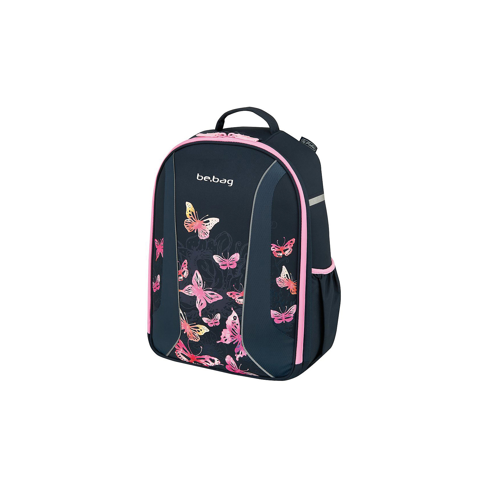Herlitz Рюкзак be.bag AIRGO Butterfly, без наполнения Herlitz Рюкзак be.bag AIRGO Butterfly, без наполненияРанцы<br>Рюкзак BE.BAG AIRGO Butterfly<br>- размеры 43х32х18см<br>- прочный корпус из жесткого материала<br>- два больших внутренних отделения<br>- эргономичная спинка <br>- 3-уровневая система регулировки лямок Ergo System ES2 <br>- светоотражатели<br>- органайзер внутри -вмещает А4 -лямки настраиваются под рост ребенка -вес 900г объем 18л<br><br>Ширина мм: 320<br>Глубина мм: 430<br>Высота мм: 180<br>Вес г: 950<br>Возраст от месяцев: 96<br>Возраст до месяцев: 144<br>Пол: Женский<br>Возраст: Детский<br>SKU: 5595041